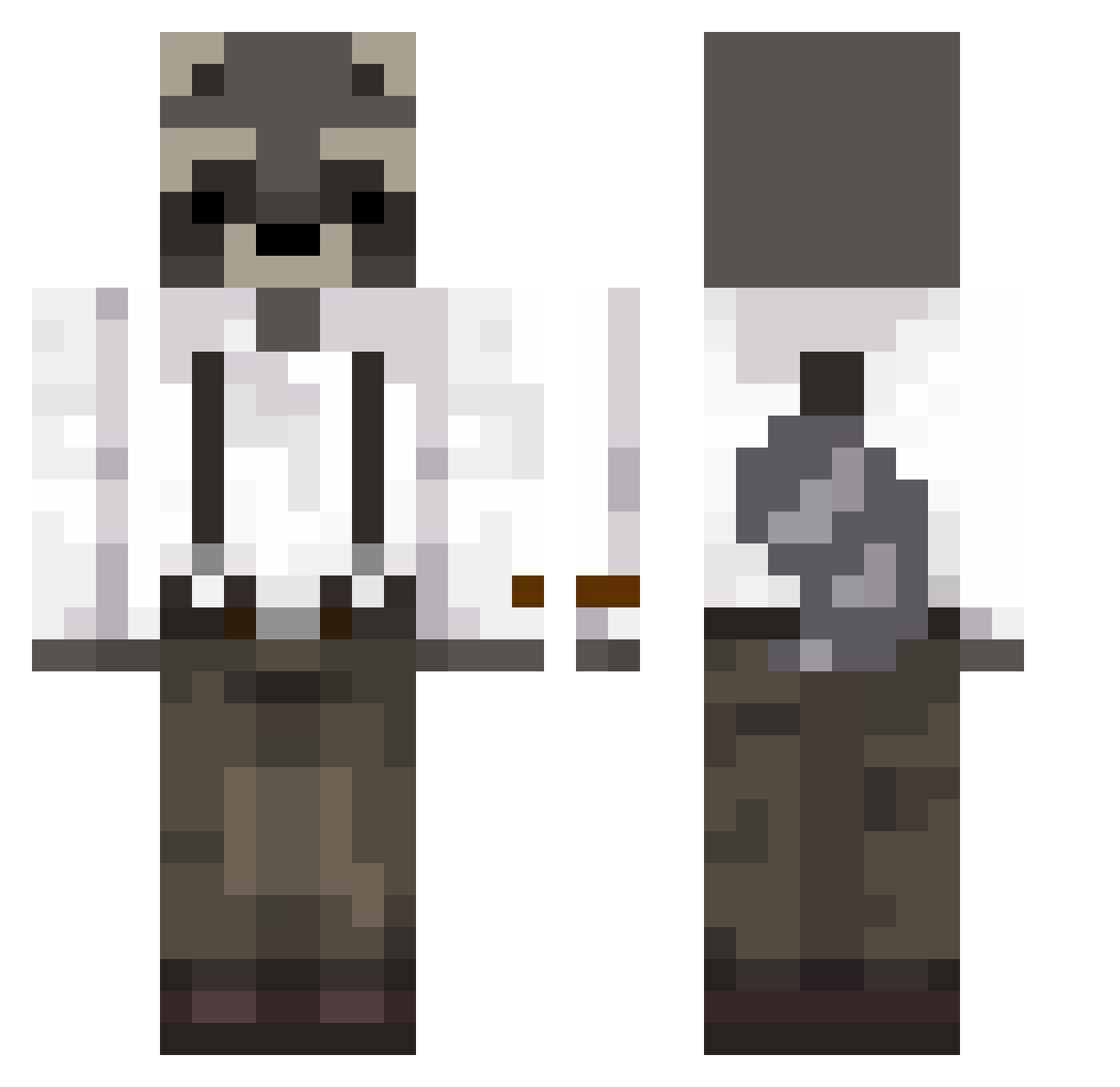 Danielphou Minecraft skin, front and back view