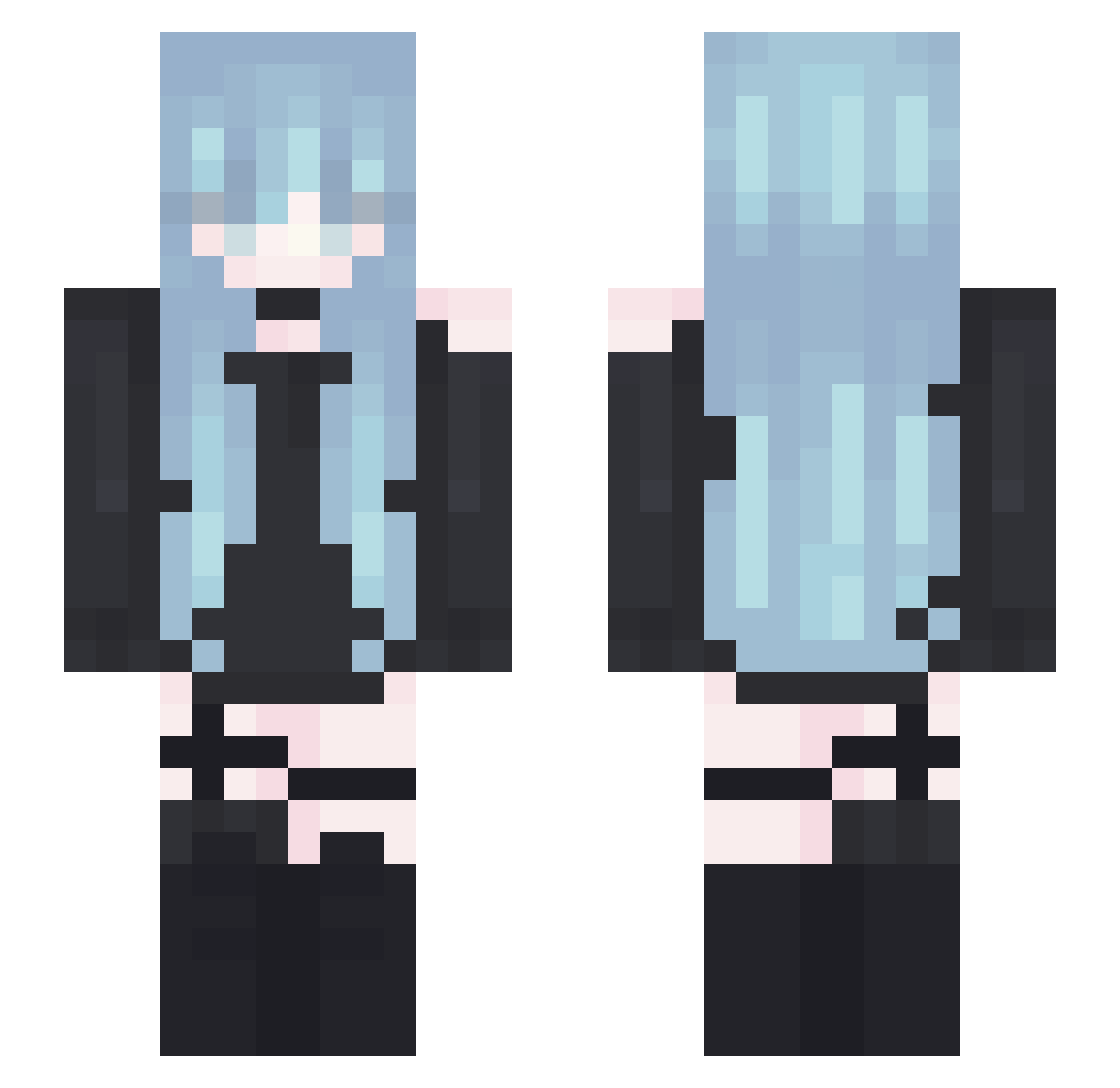 SumFatHobo Minecraft skin, front and back view