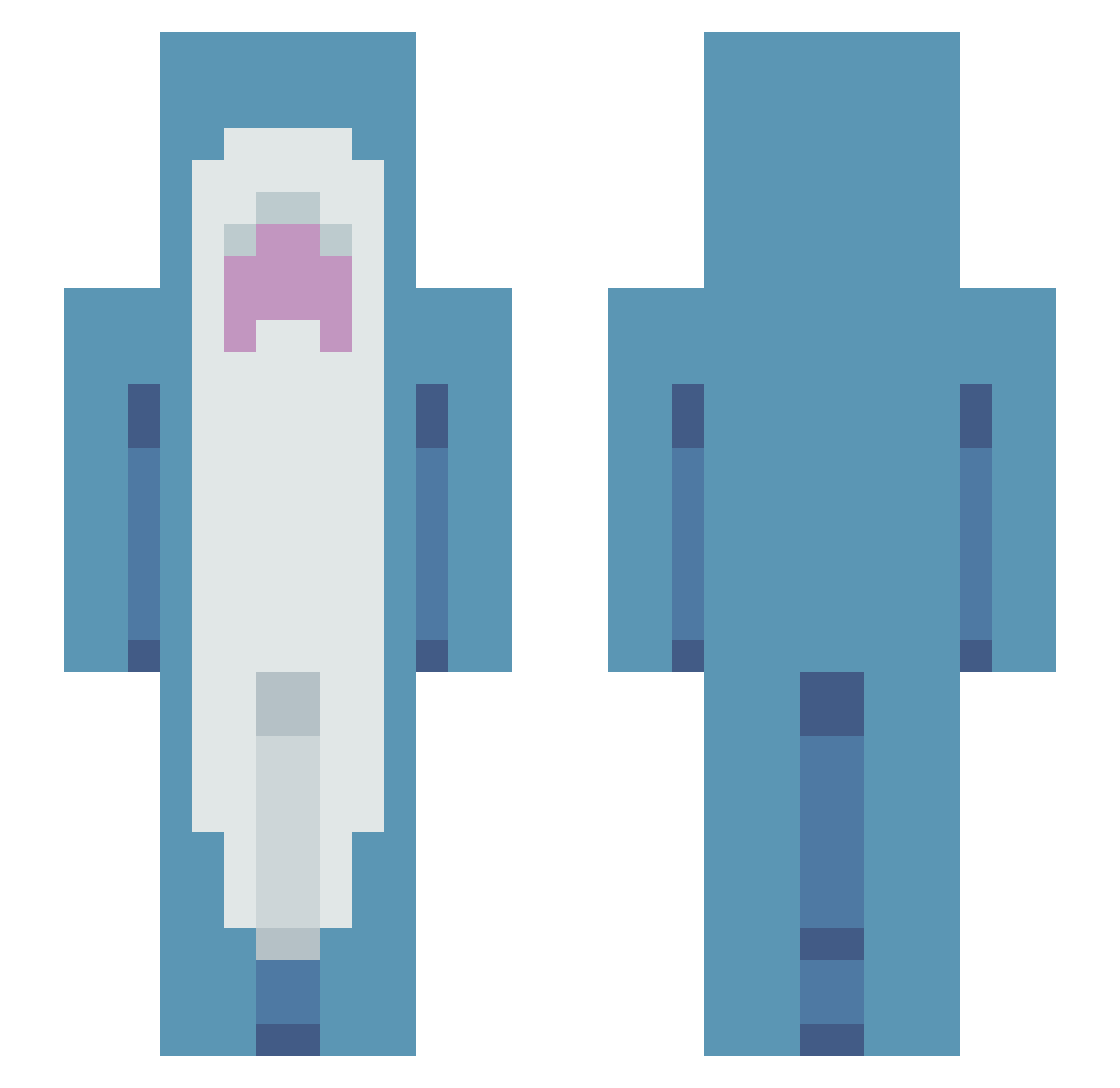 Tung920 Minecraft skin, front and back view