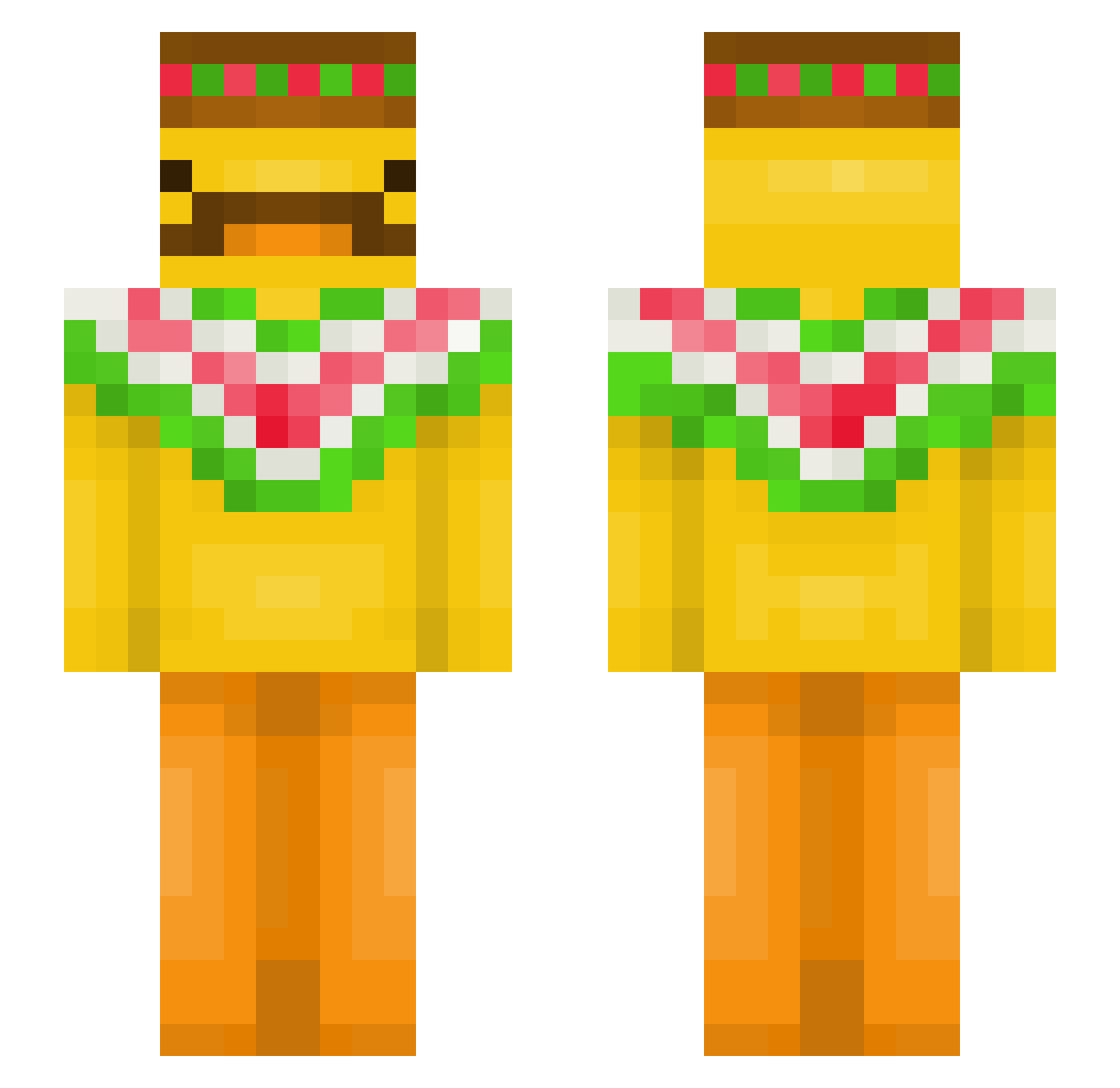aaron_pie8 Minecraft skin, front and back view