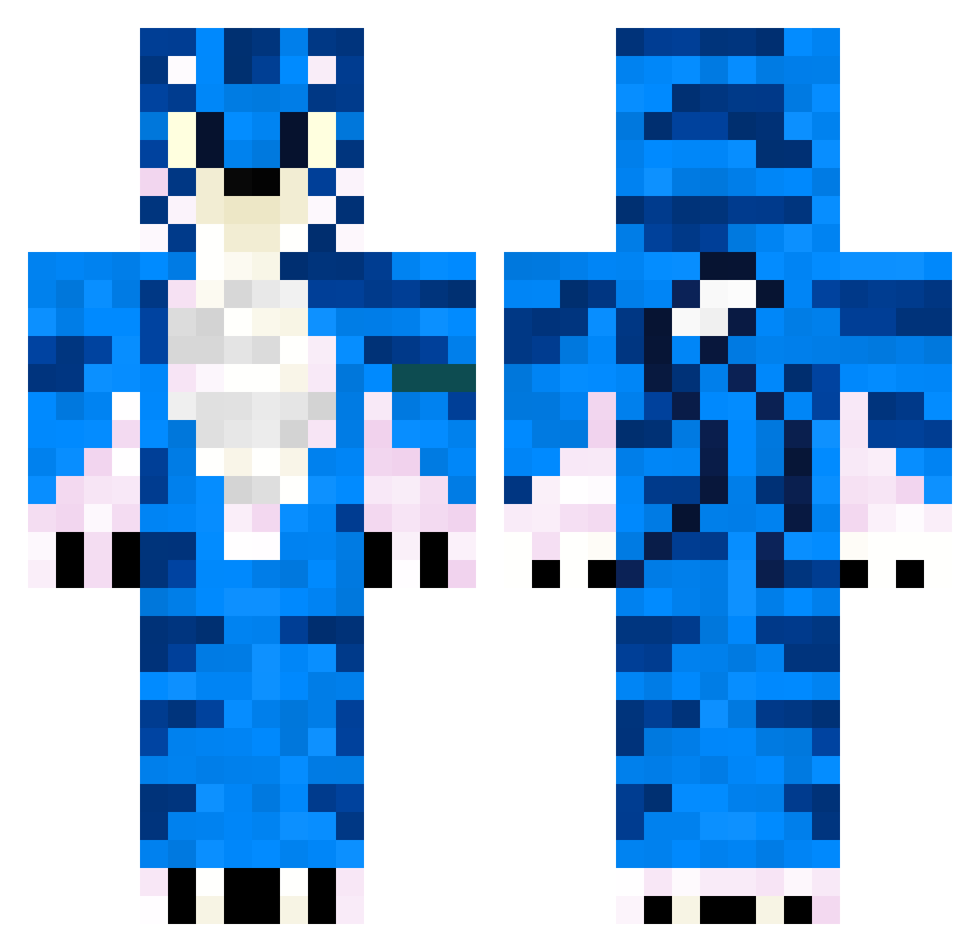 NeedANapzzz Minecraft skin, front and back view