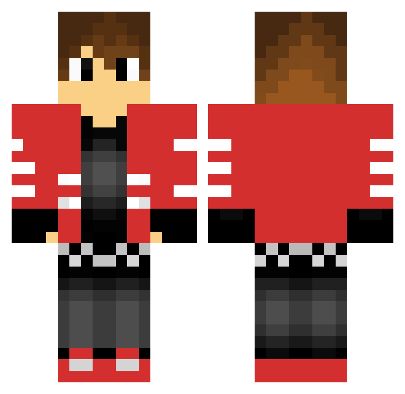 RaavanplayzYT Minecraft skin, front and back view