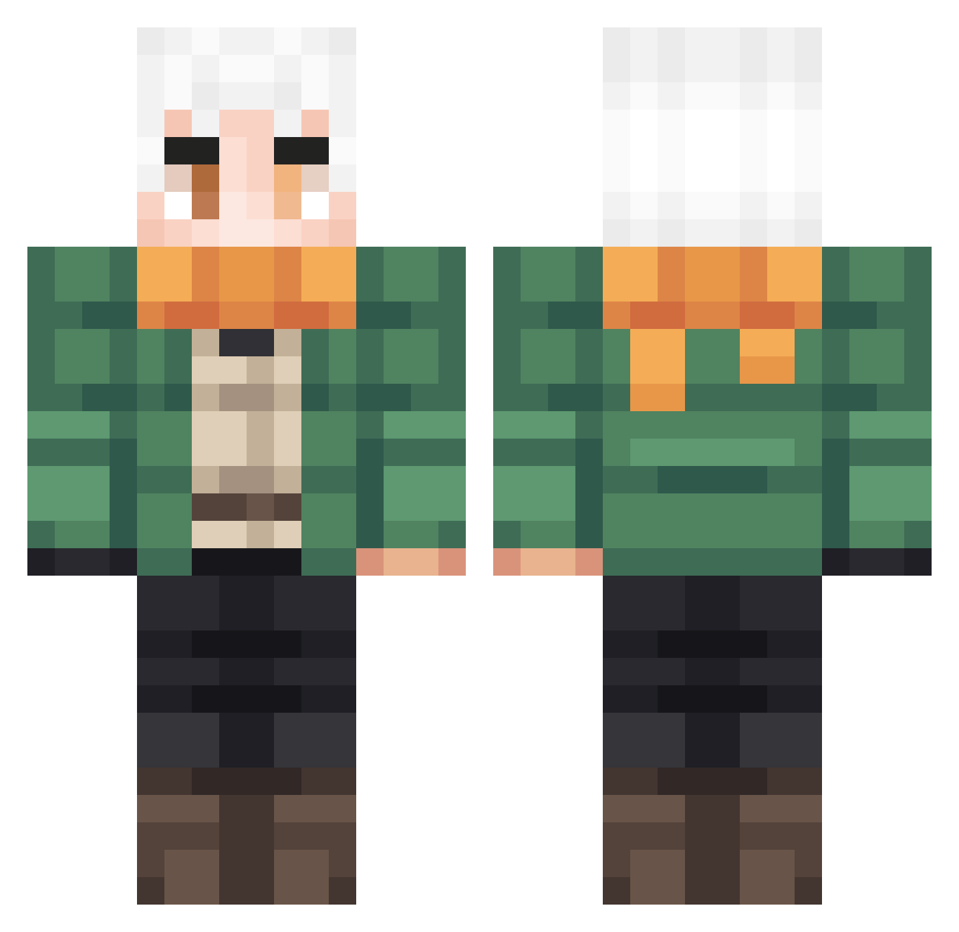 StingyTaco Minecraft skin, front and back view