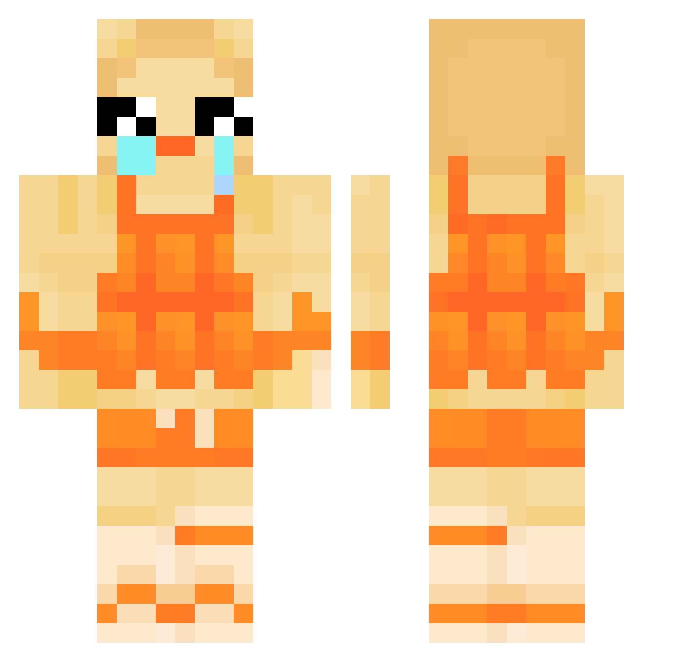 sandwichwizard69 Minecraft skin, front and back view