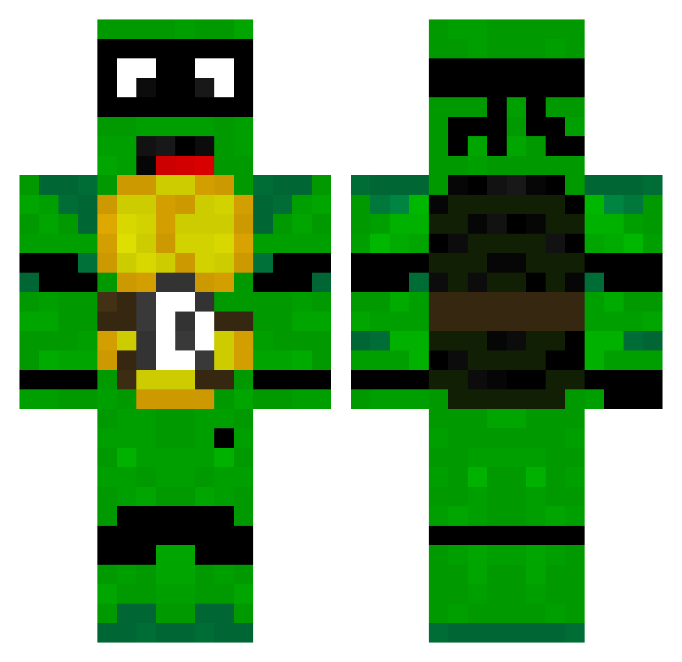 MadagascarianKid Minecraft skin, front and back view