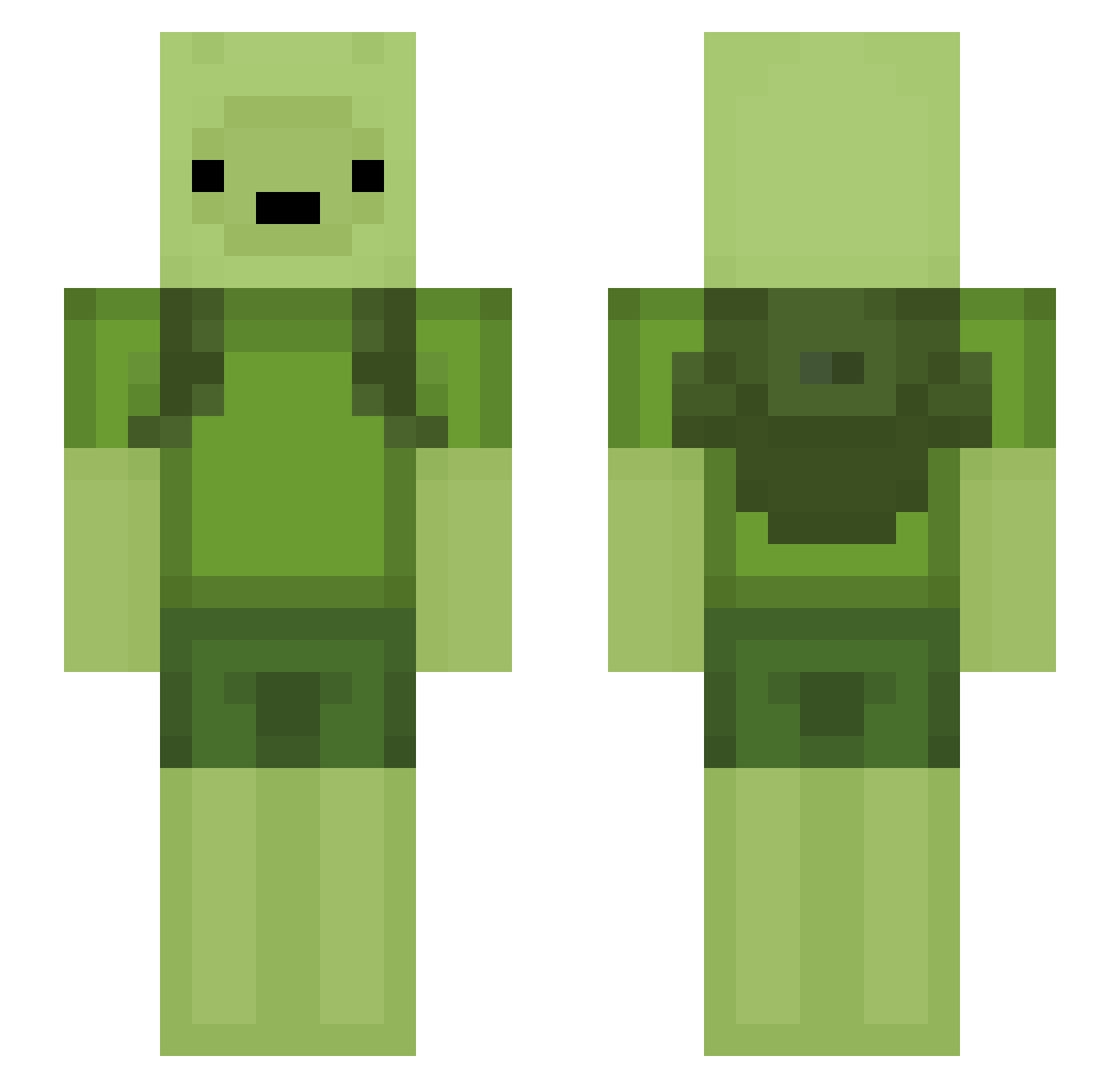 Kesonloll Minecraft skin, front and back view