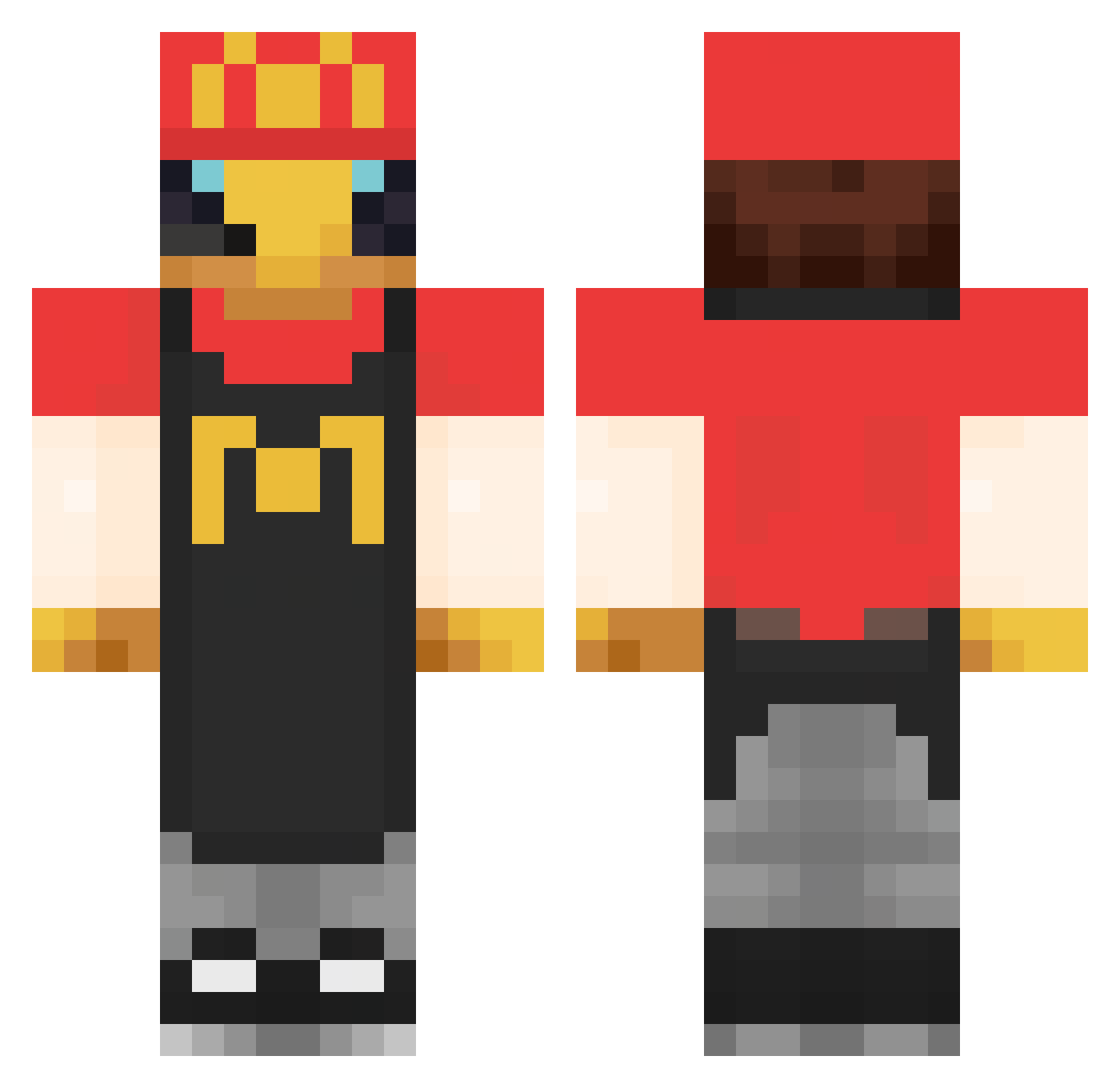 Chester_Zhang Minecraft skin, front and back view