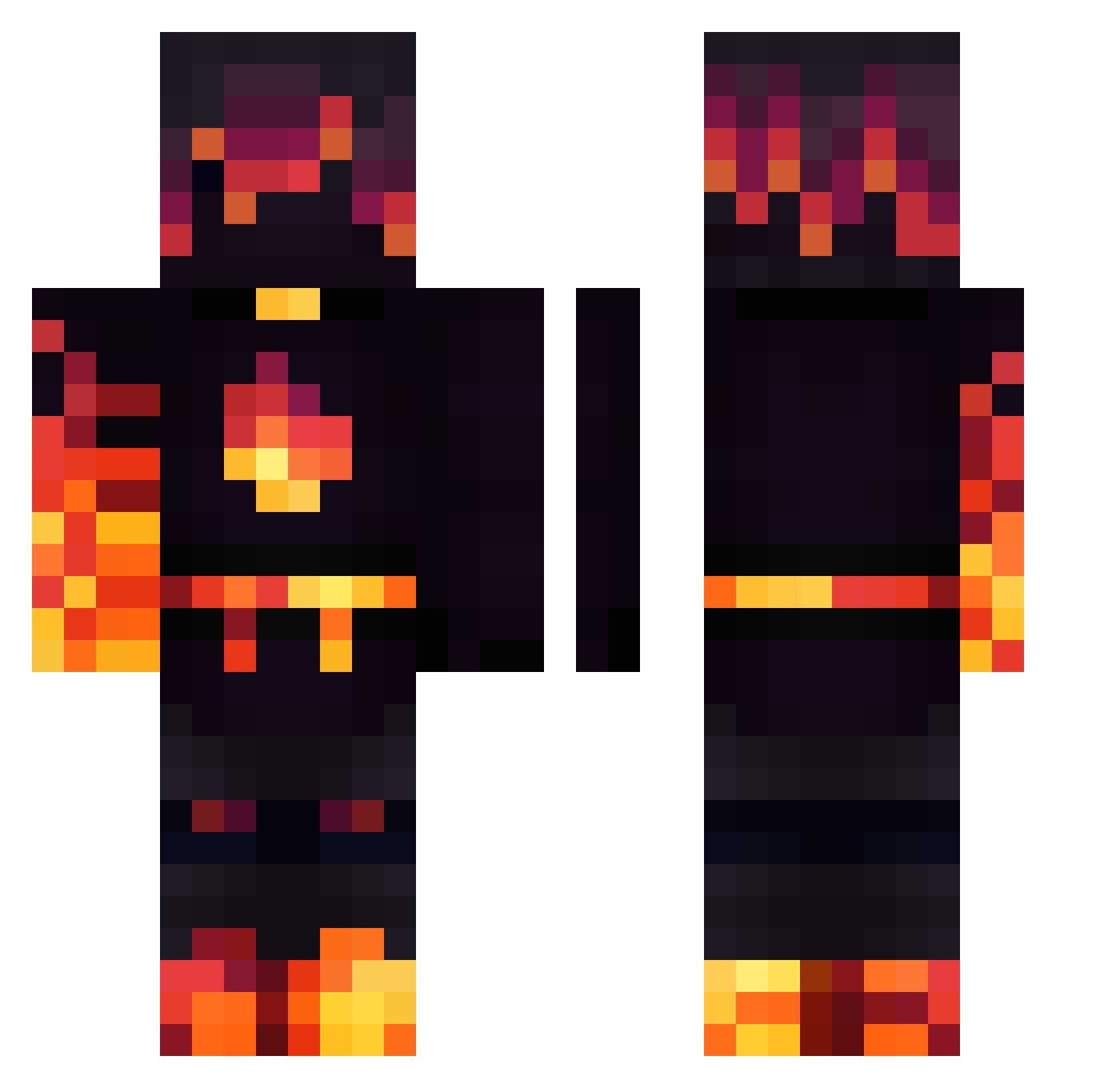 20efe20 Minecraft skin, front and back view