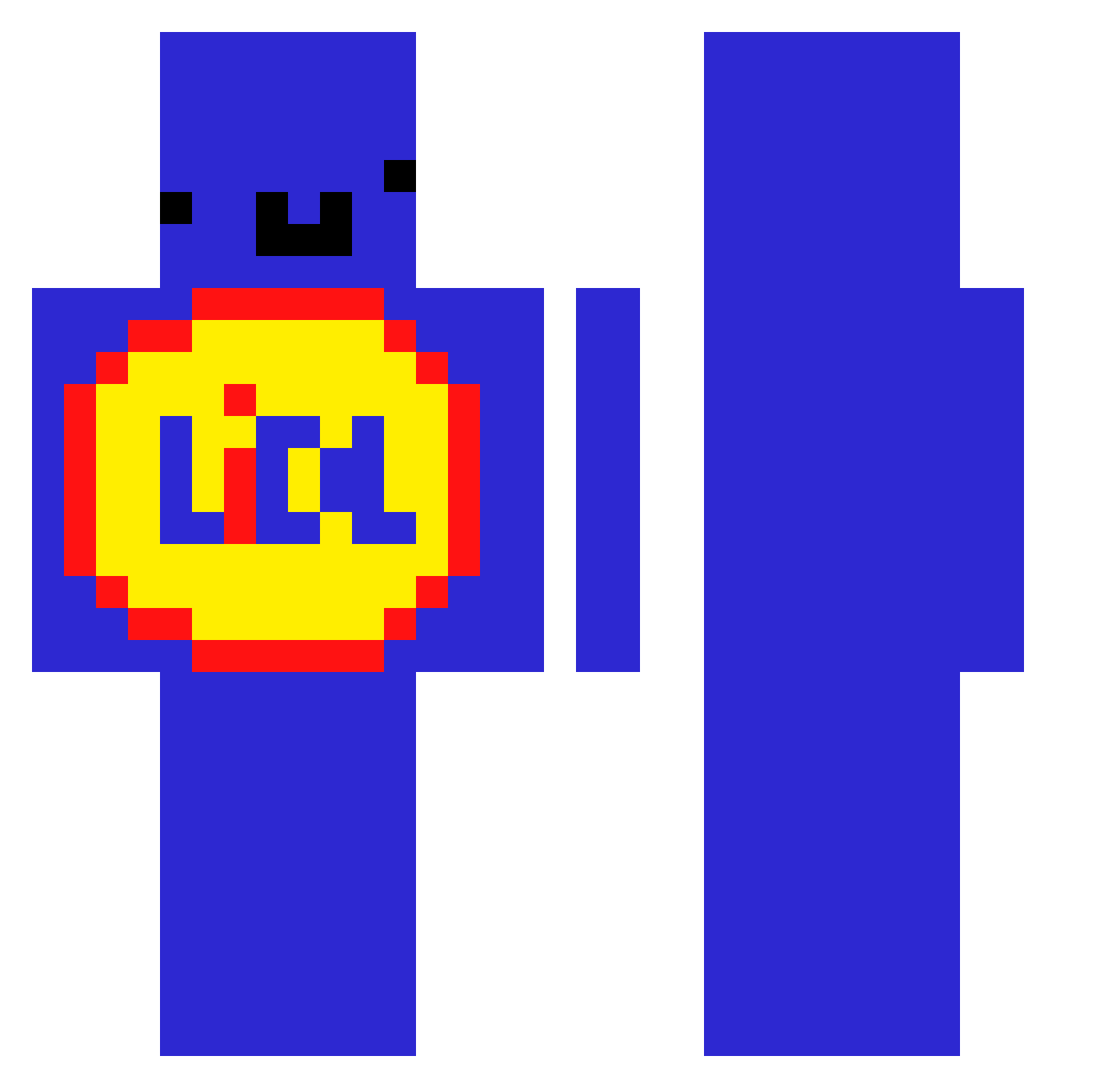 DeificGlue8855 Minecraft skin, front and back view