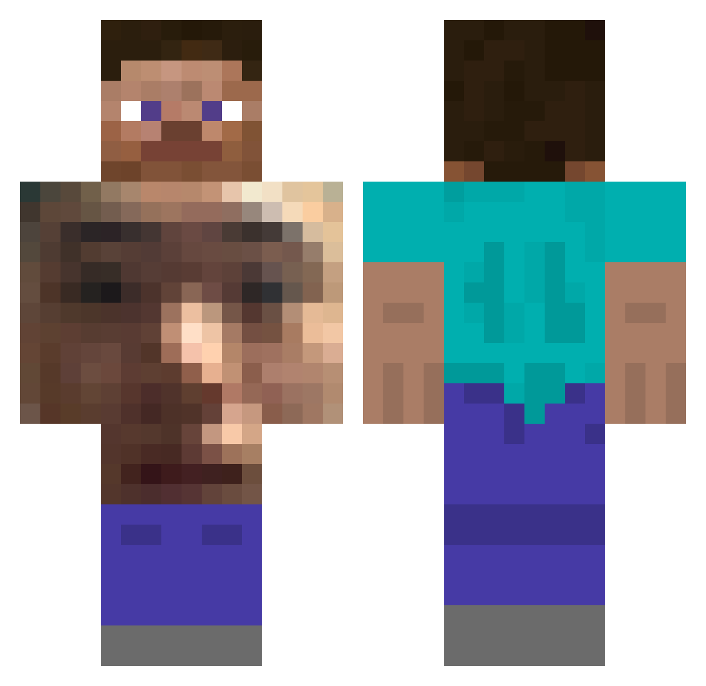 worlgo231 Minecraft skin, front and back view