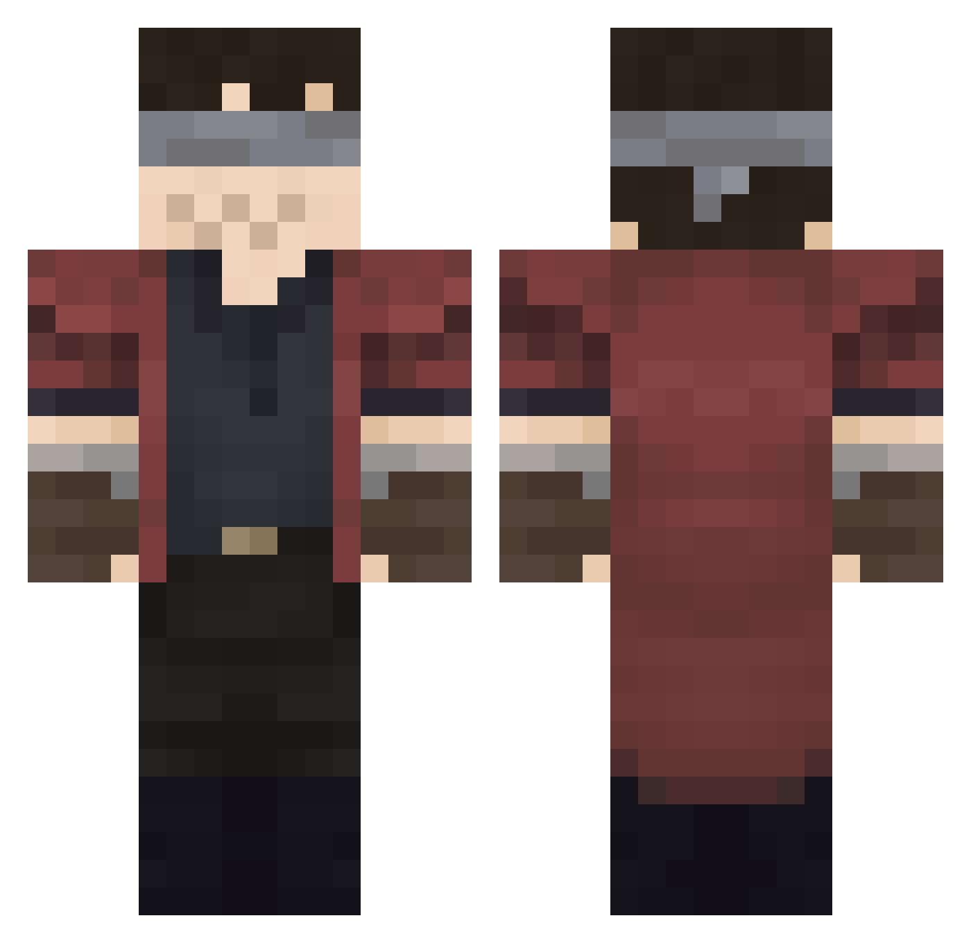 Little_Blin Minecraft skin, front and back view