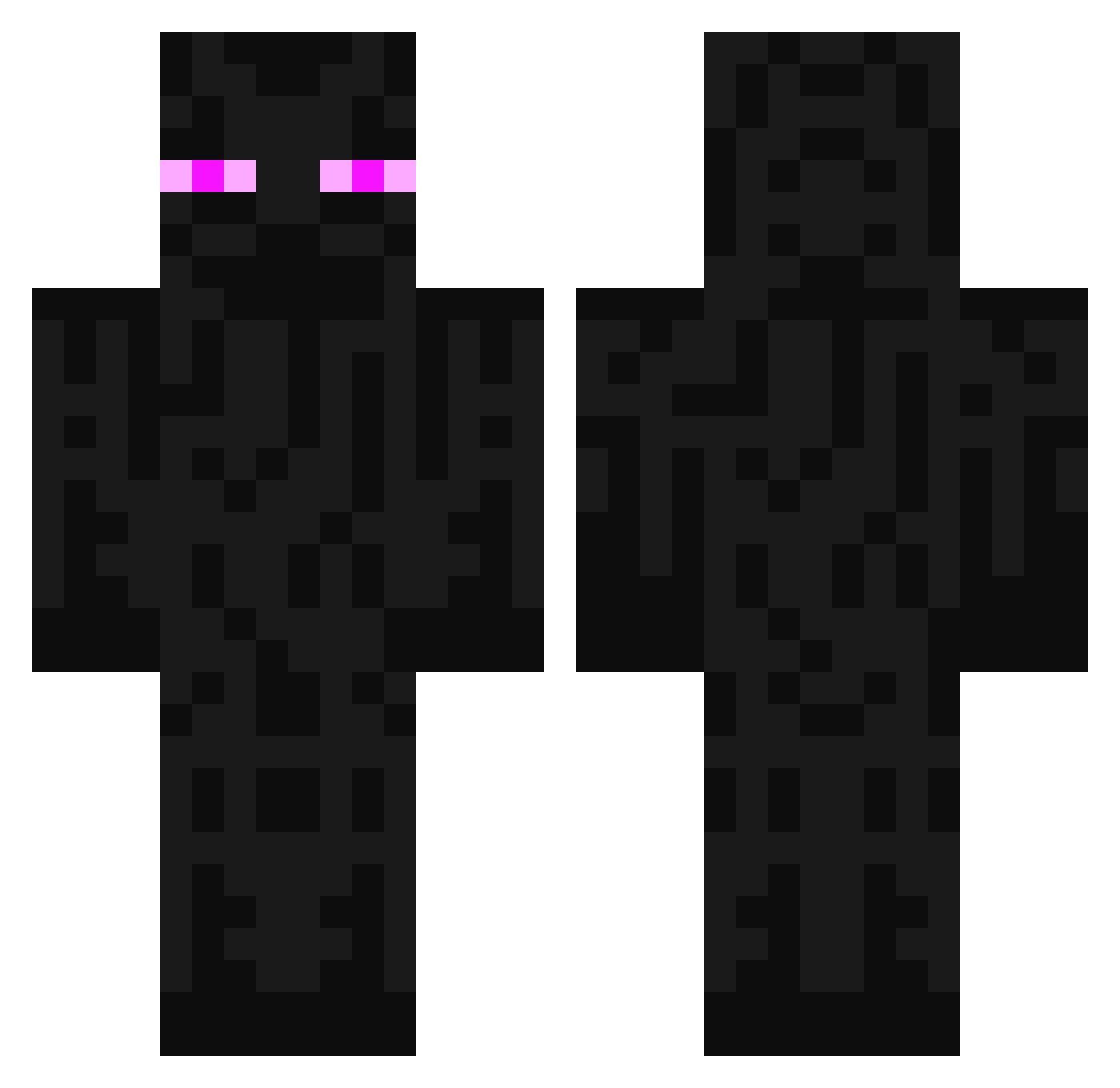Tires Minecraft skin, front and back view
