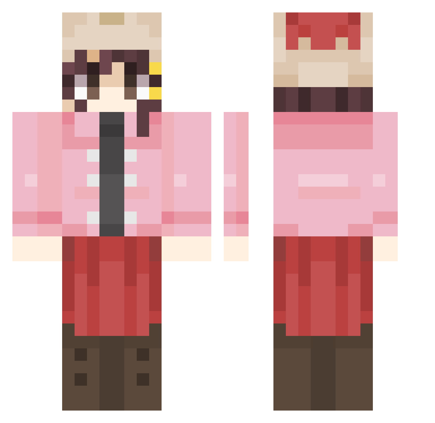 Hexi__2 Minecraft skin, front and back view