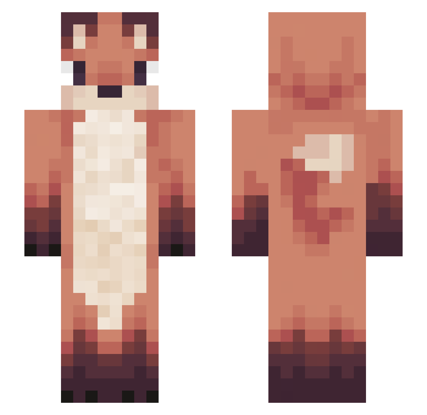 teajayay Minecraft skin, front and back view