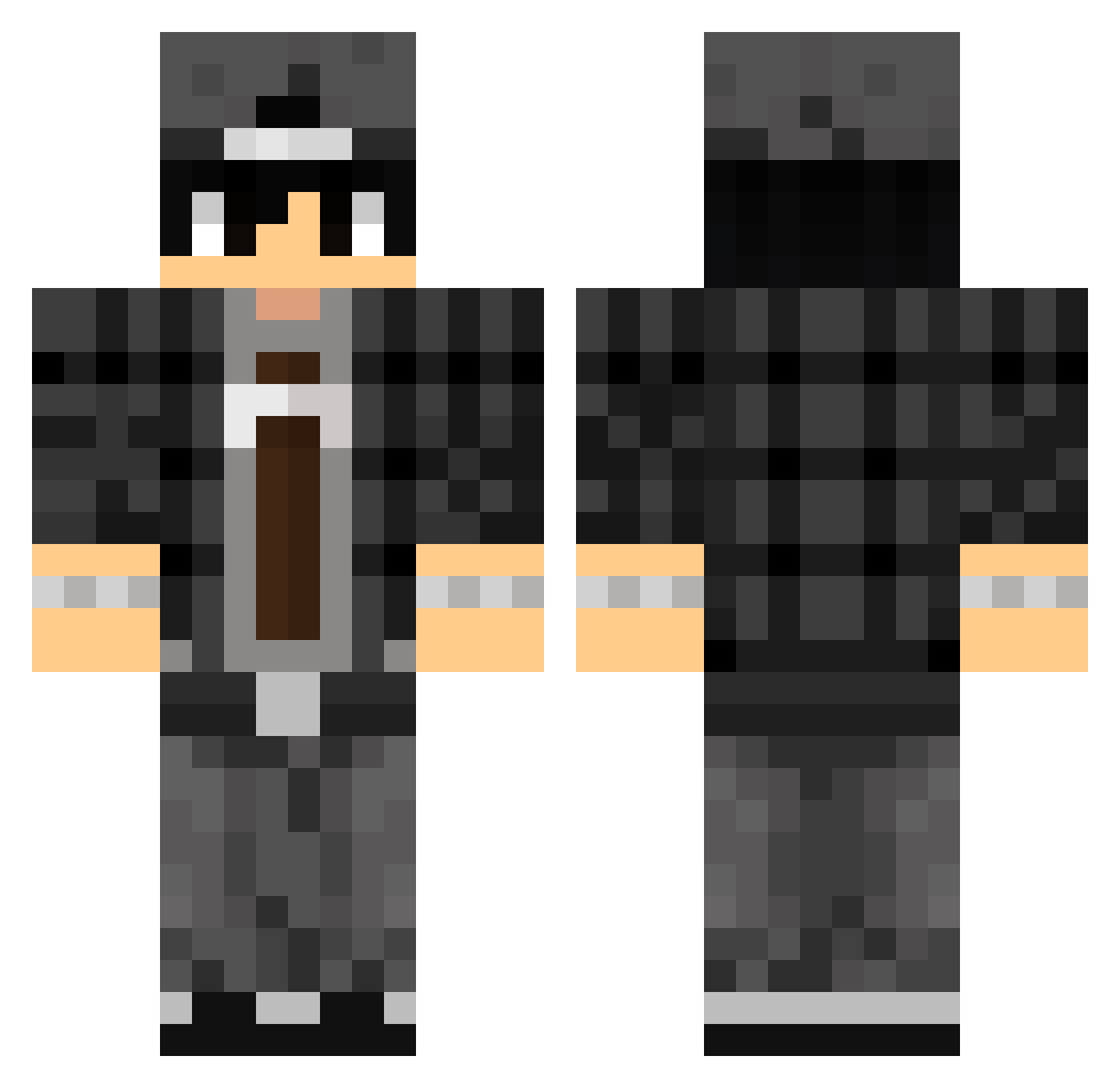 worldboar Minecraft skin, front and back view