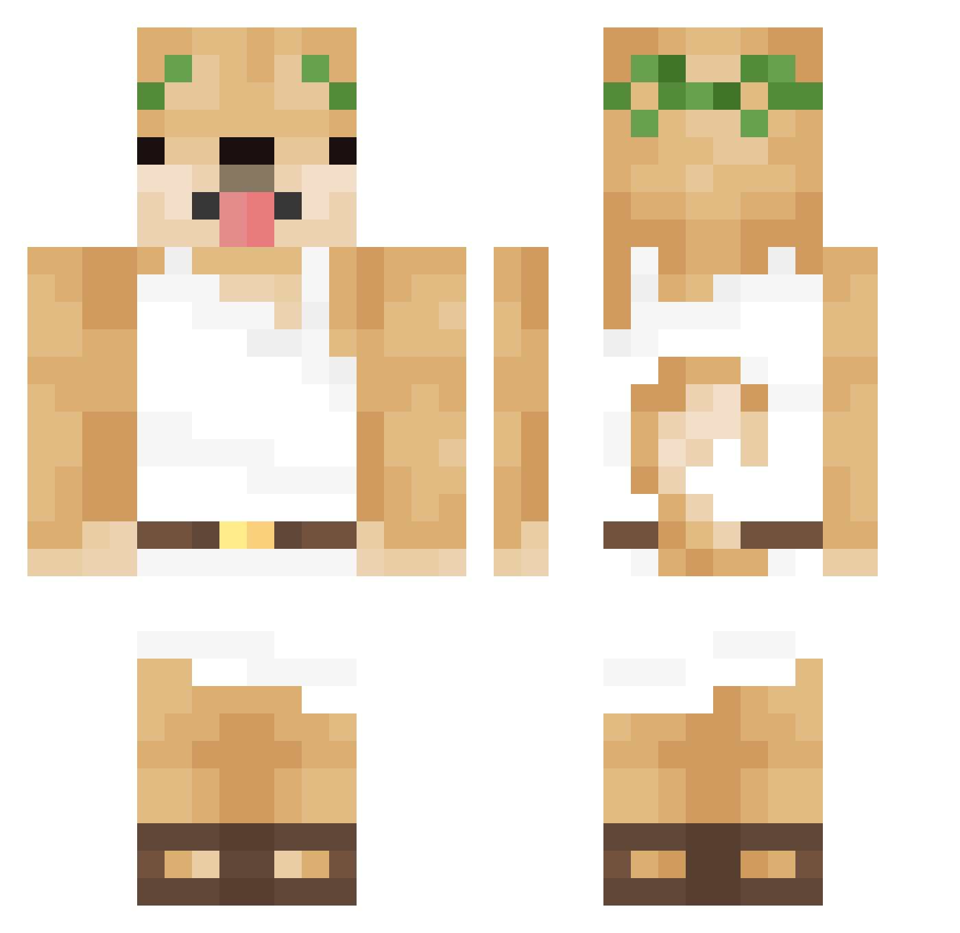 KrolDogel Minecraft skin, front and back view