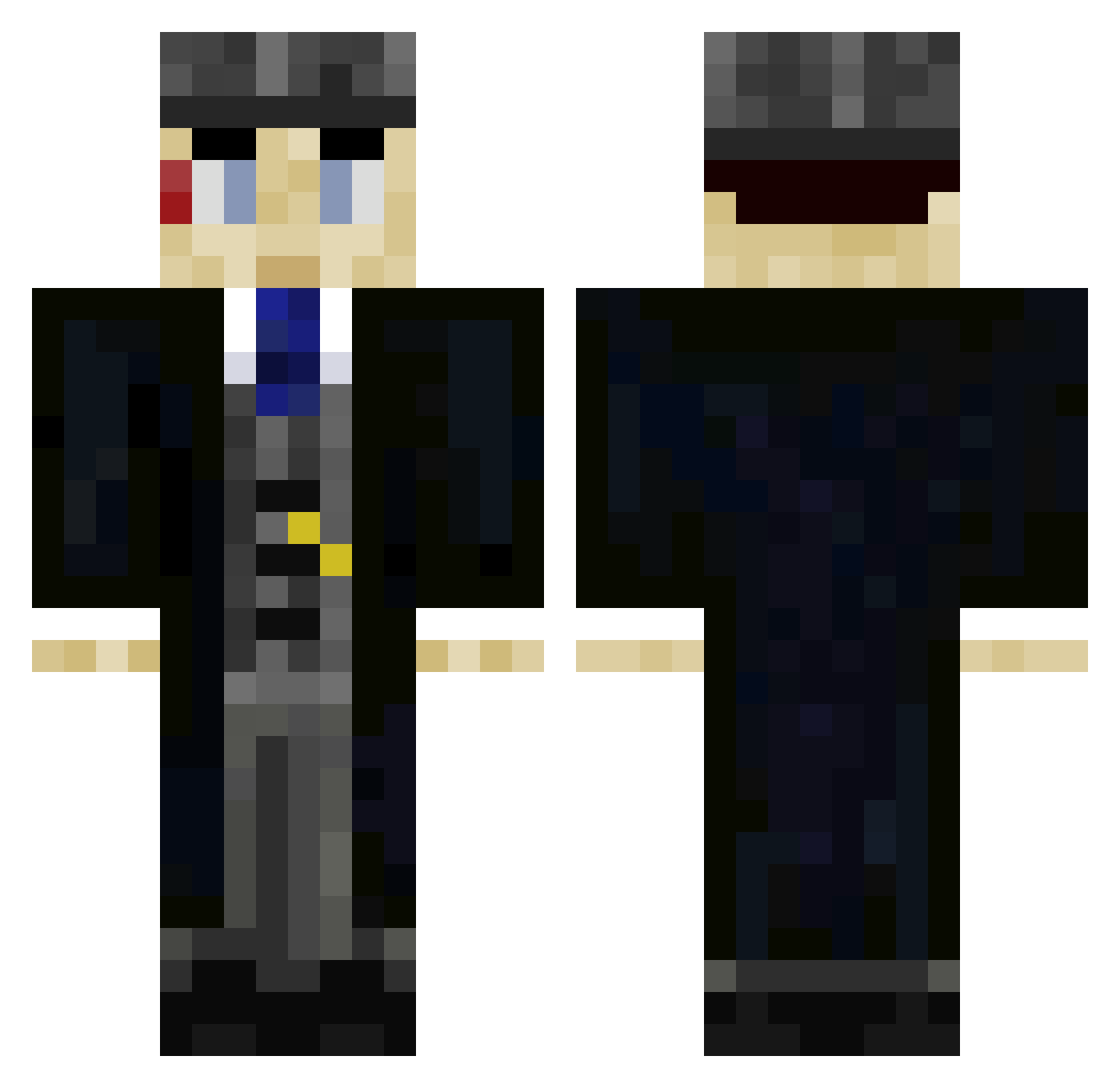 OGuzman Minecraft skin, front and back view