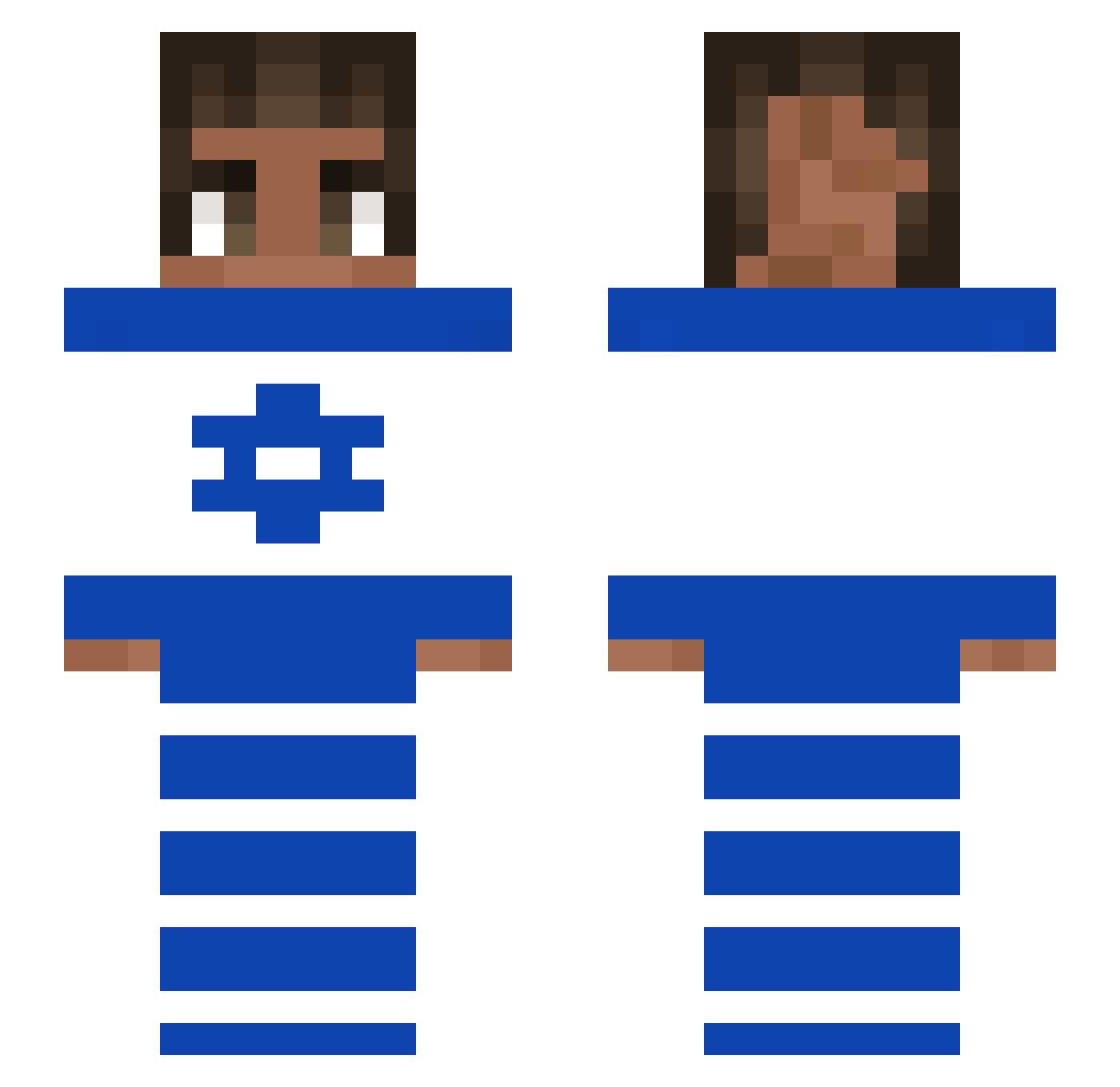 enfantdejacob2 Minecraft skin, front and back view