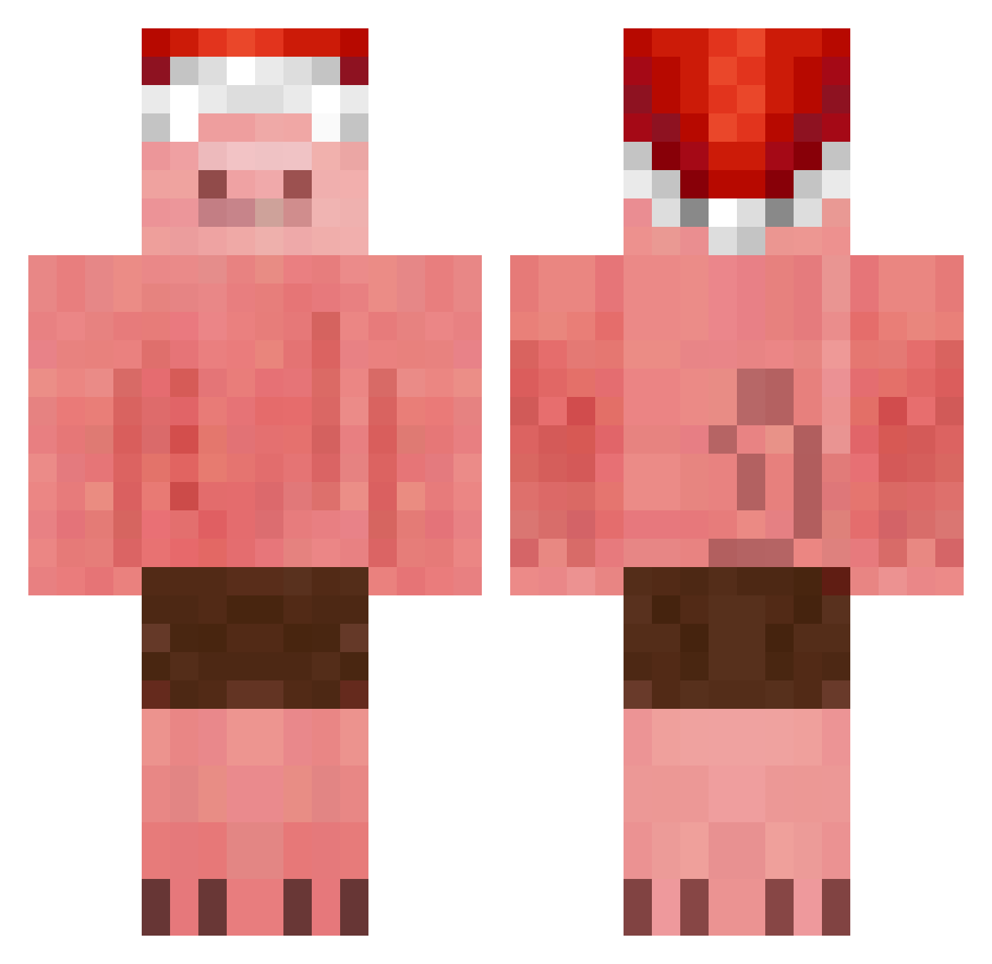 SSuperPio Minecraft skin, front and back view