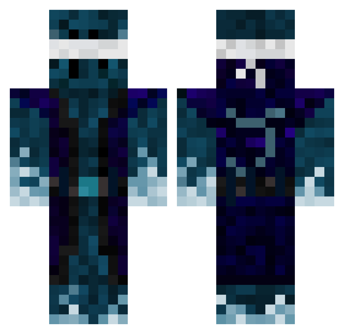 JenkyDexi Minecraft skin, front and back view