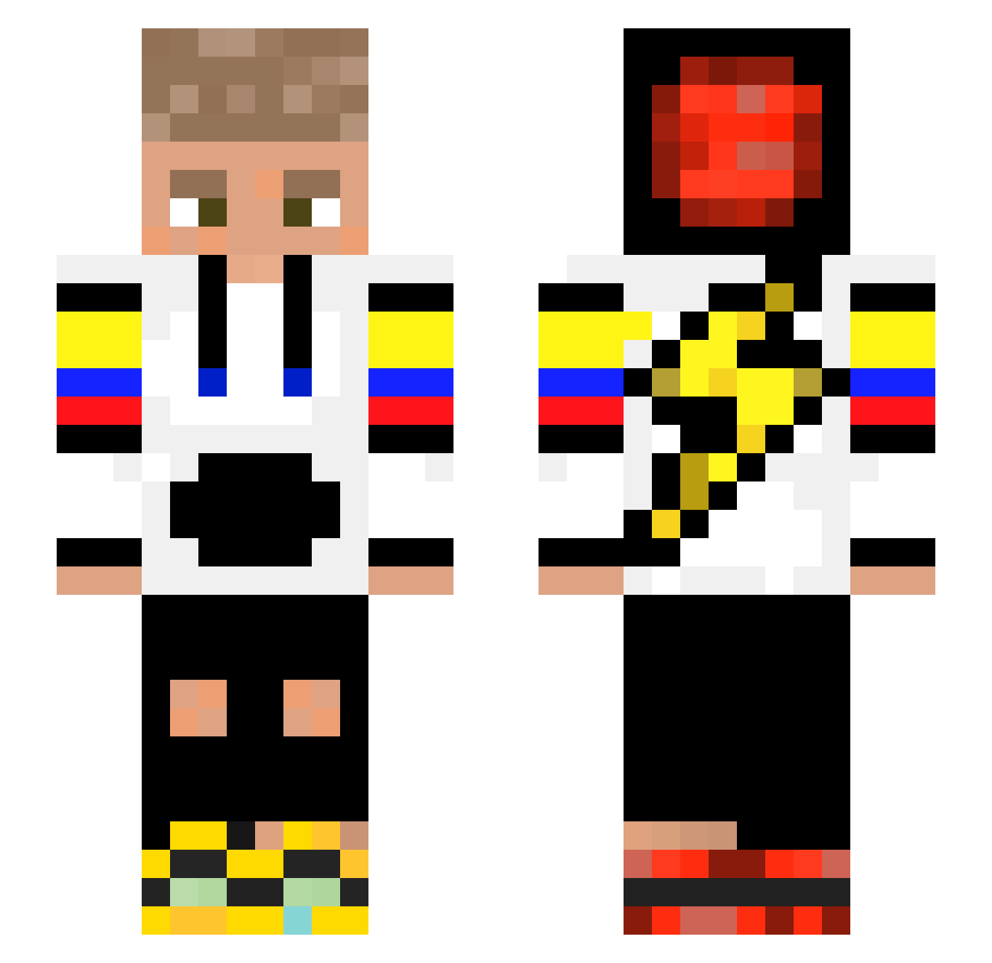 ITZmiloxX11 Minecraft skin, front and back view