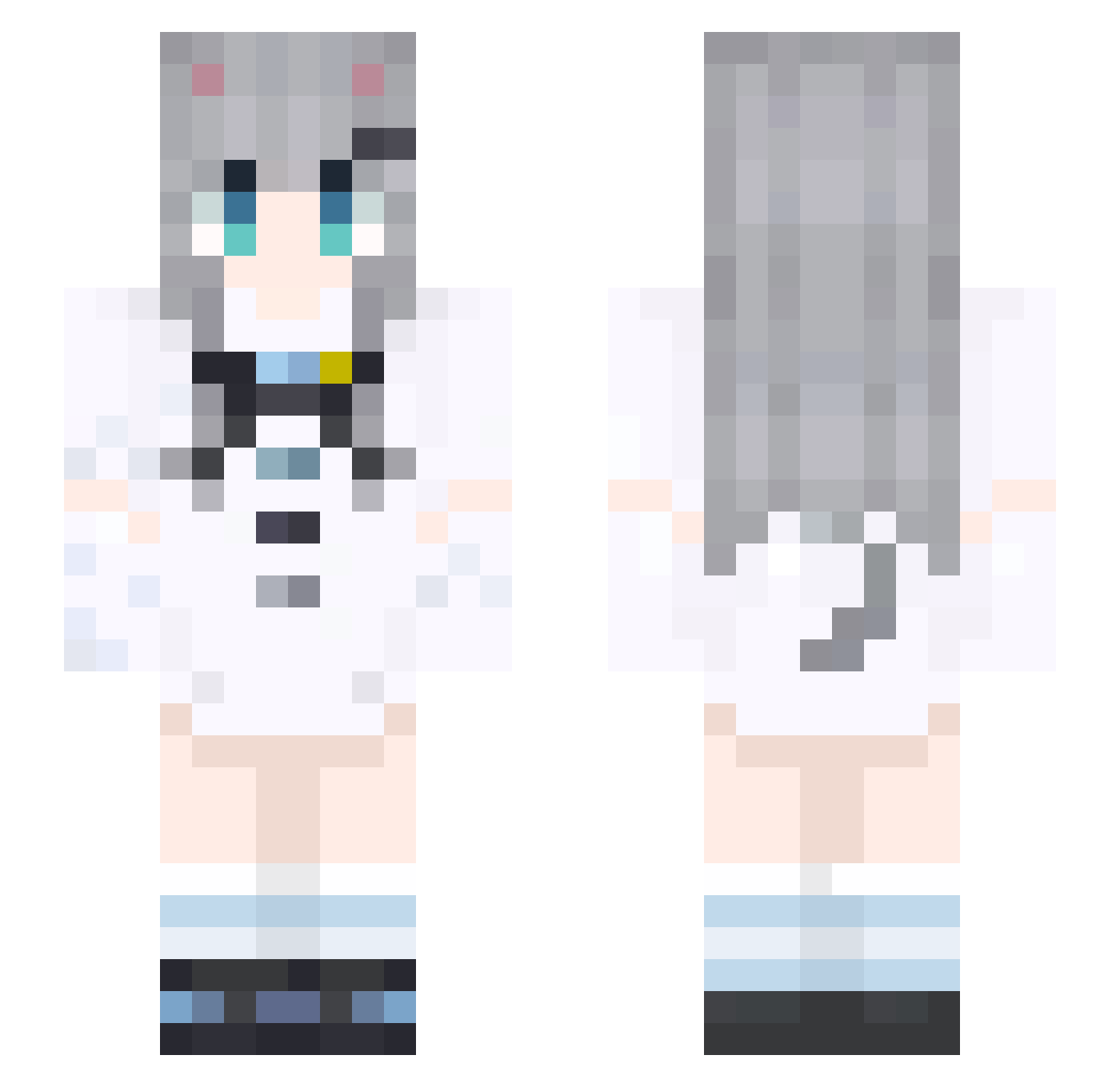 gura428 Minecraft skin, front and back view