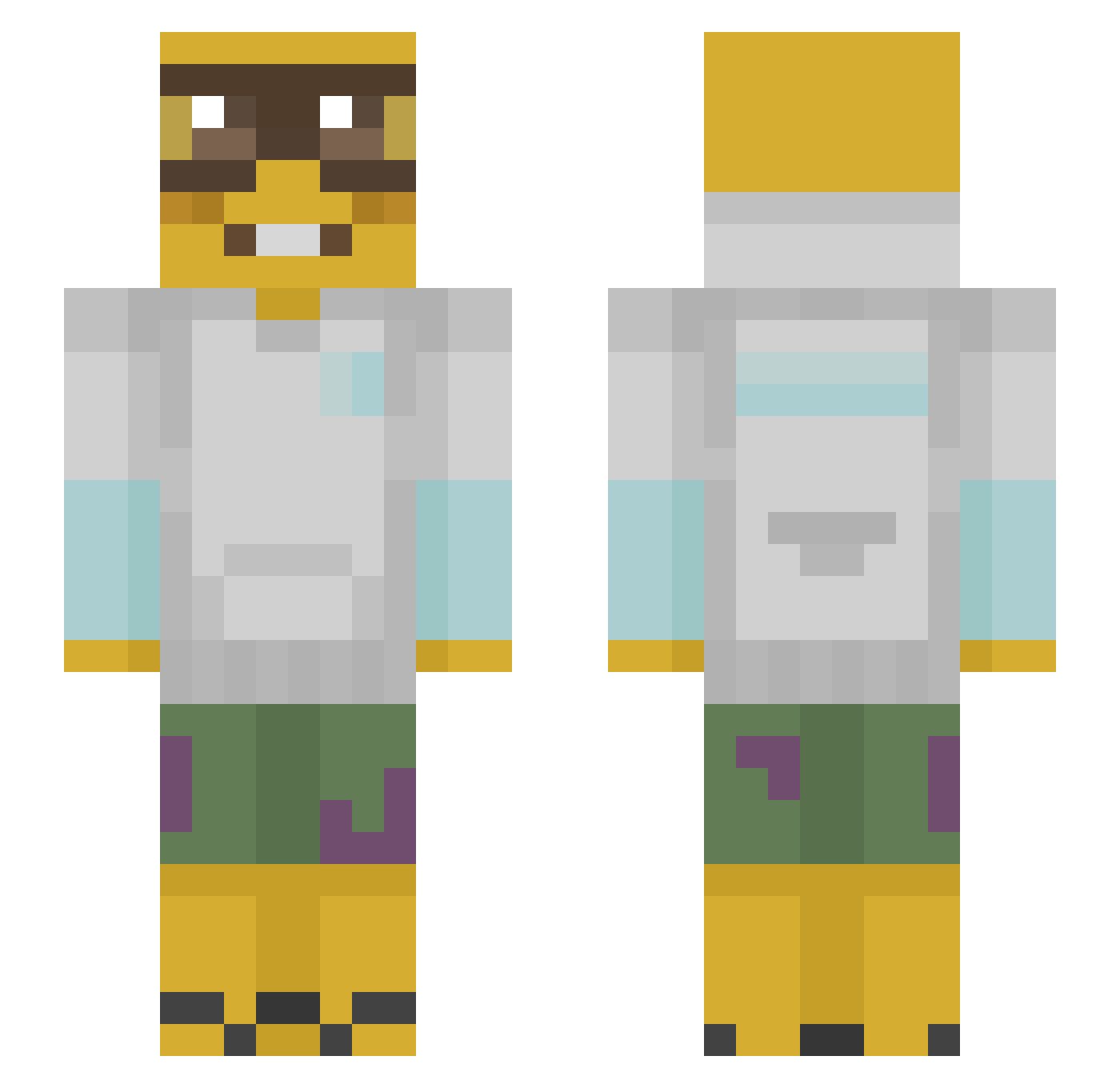 BROTHER_SAMUEL Minecraft skin, front and back view