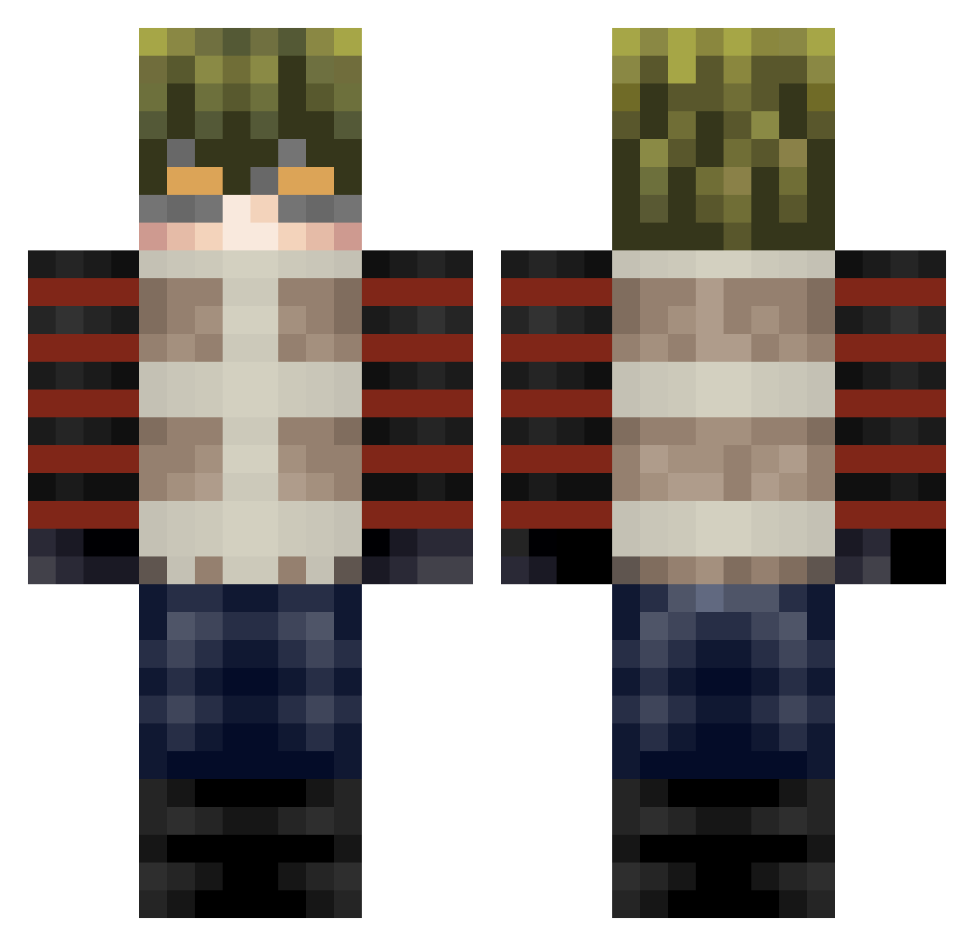 MeteorTheLad Minecraft skin, front and back view