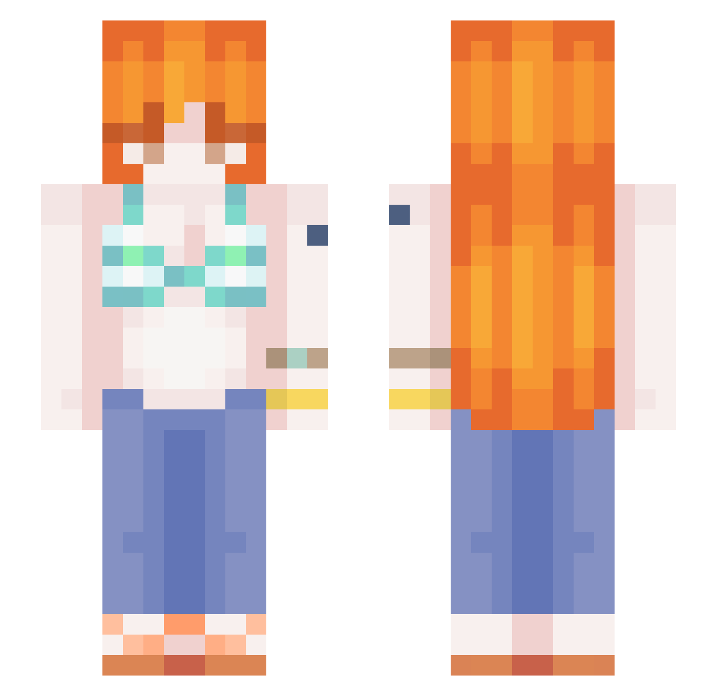 Dandan1905 Minecraft skin, front and back view
