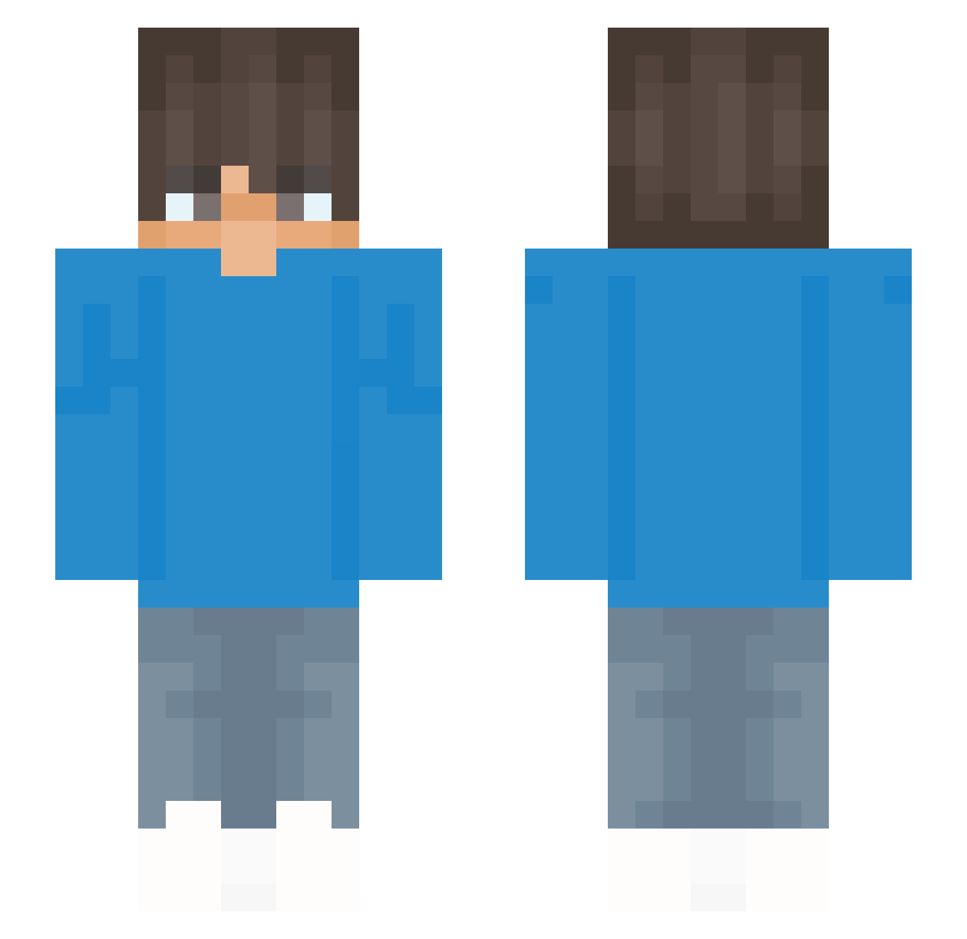 SrKryozz Minecraft skin, front and back view