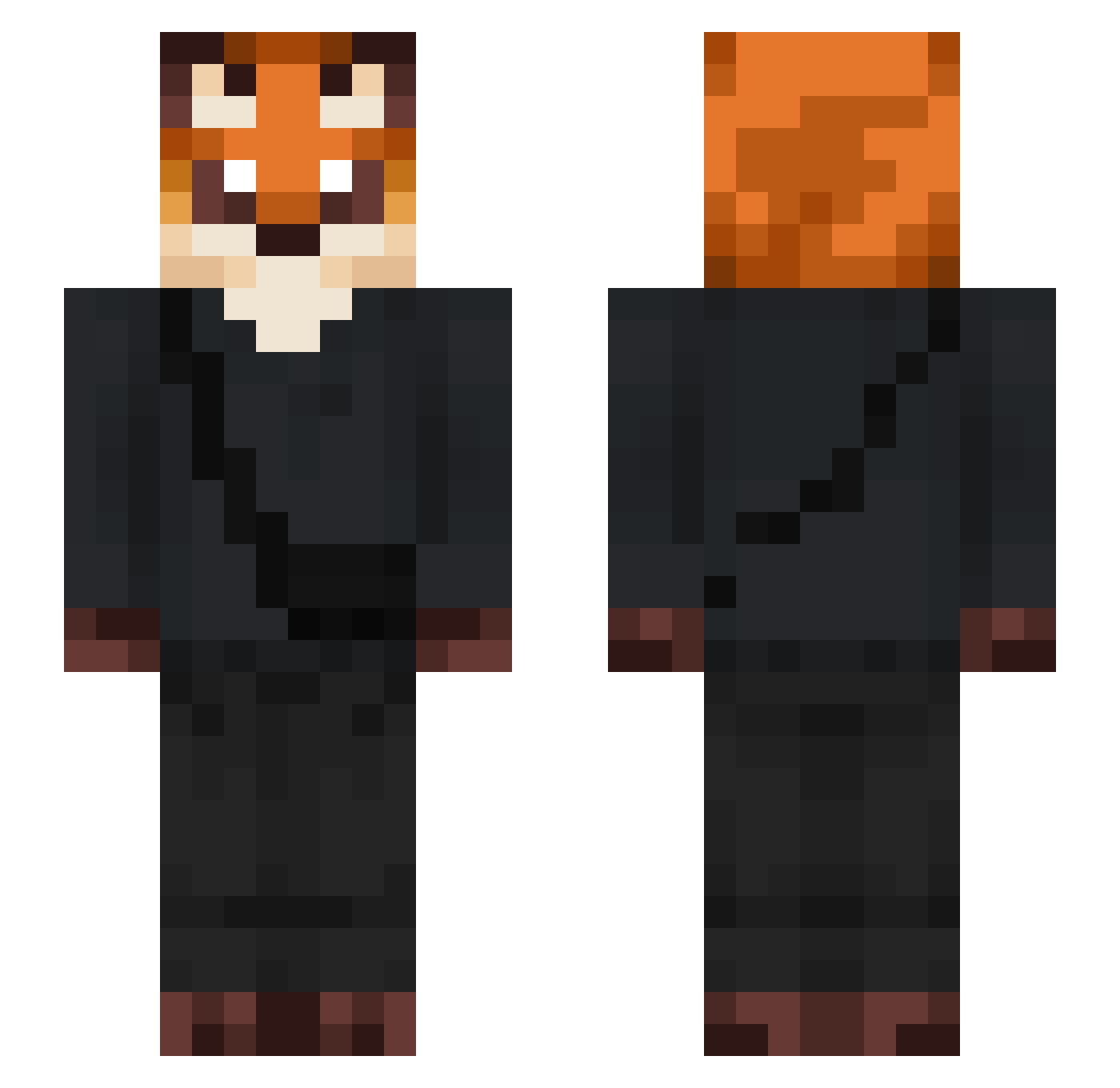 lgnidk Minecraft skin, front and back view