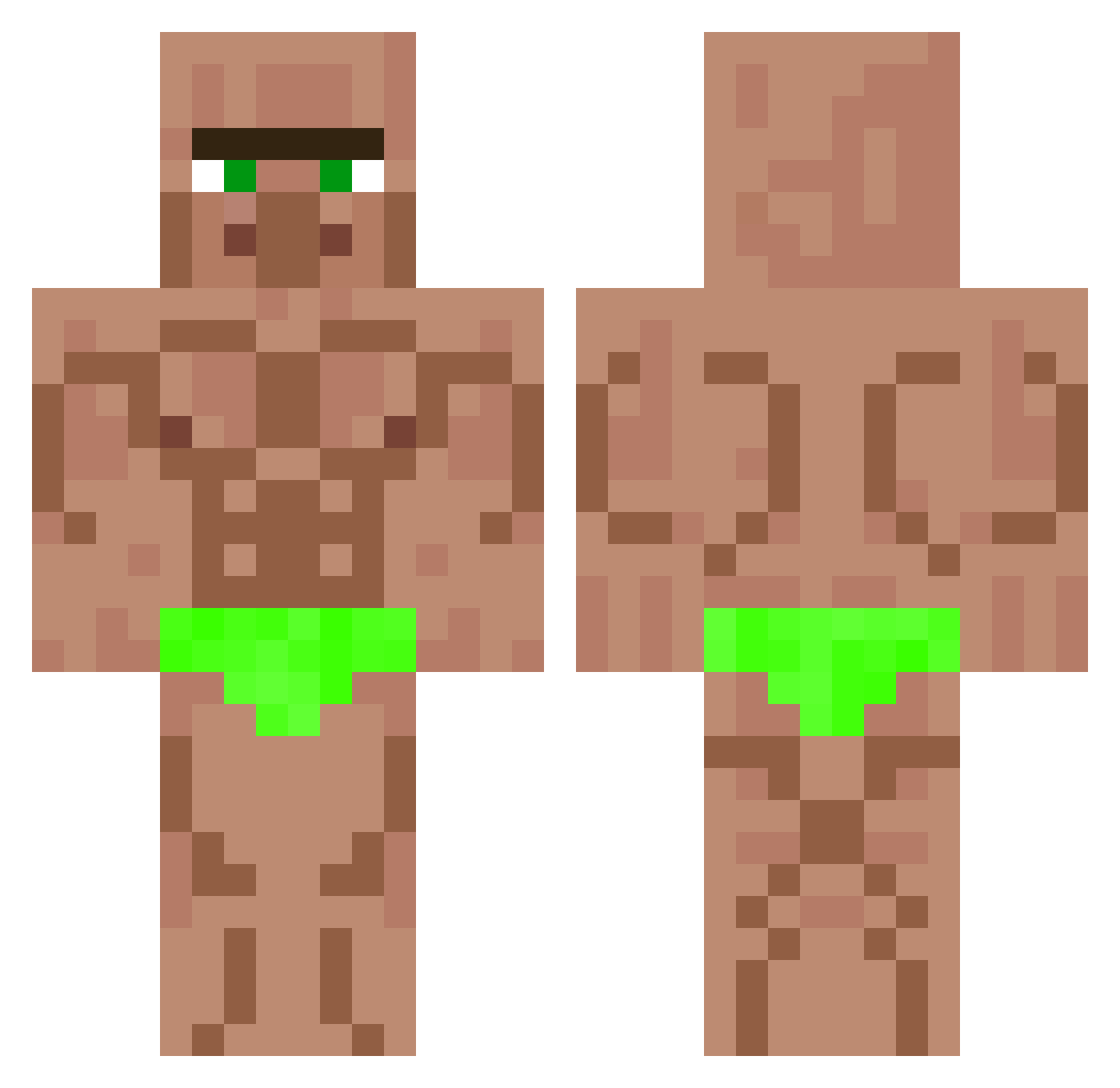 WEBKROLL Minecraft skin, front and back view