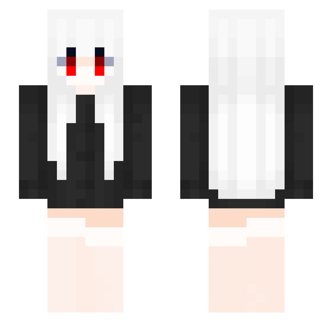 sleepkit Minecraft skin, front and back view