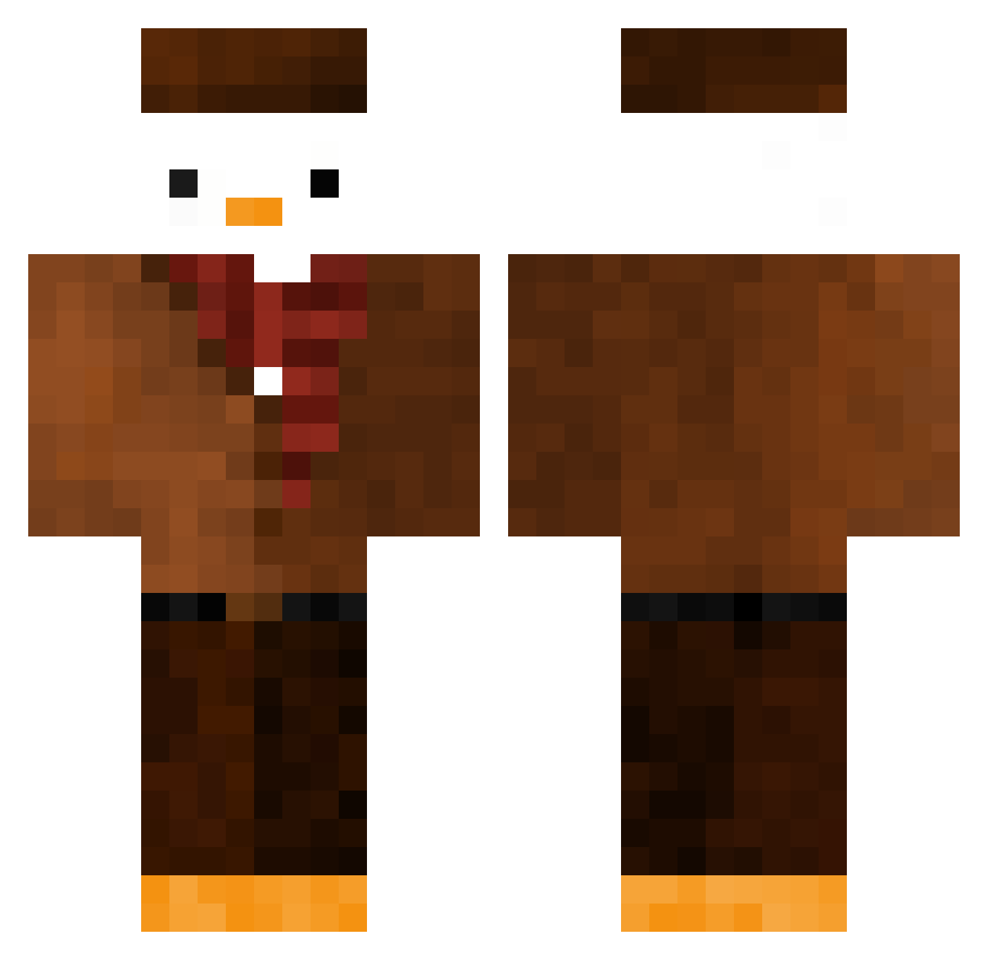 ennuigull Minecraft skin, front and back view