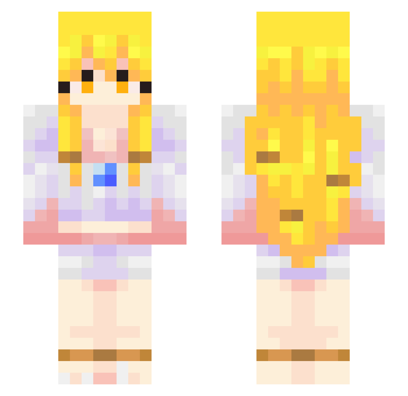 quitethecharmer Minecraft skin, front and back view