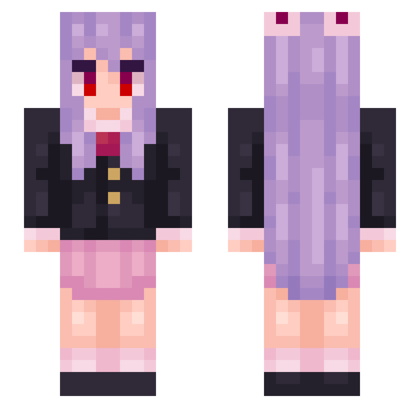 fatnibba86 Minecraft skin, front and back view