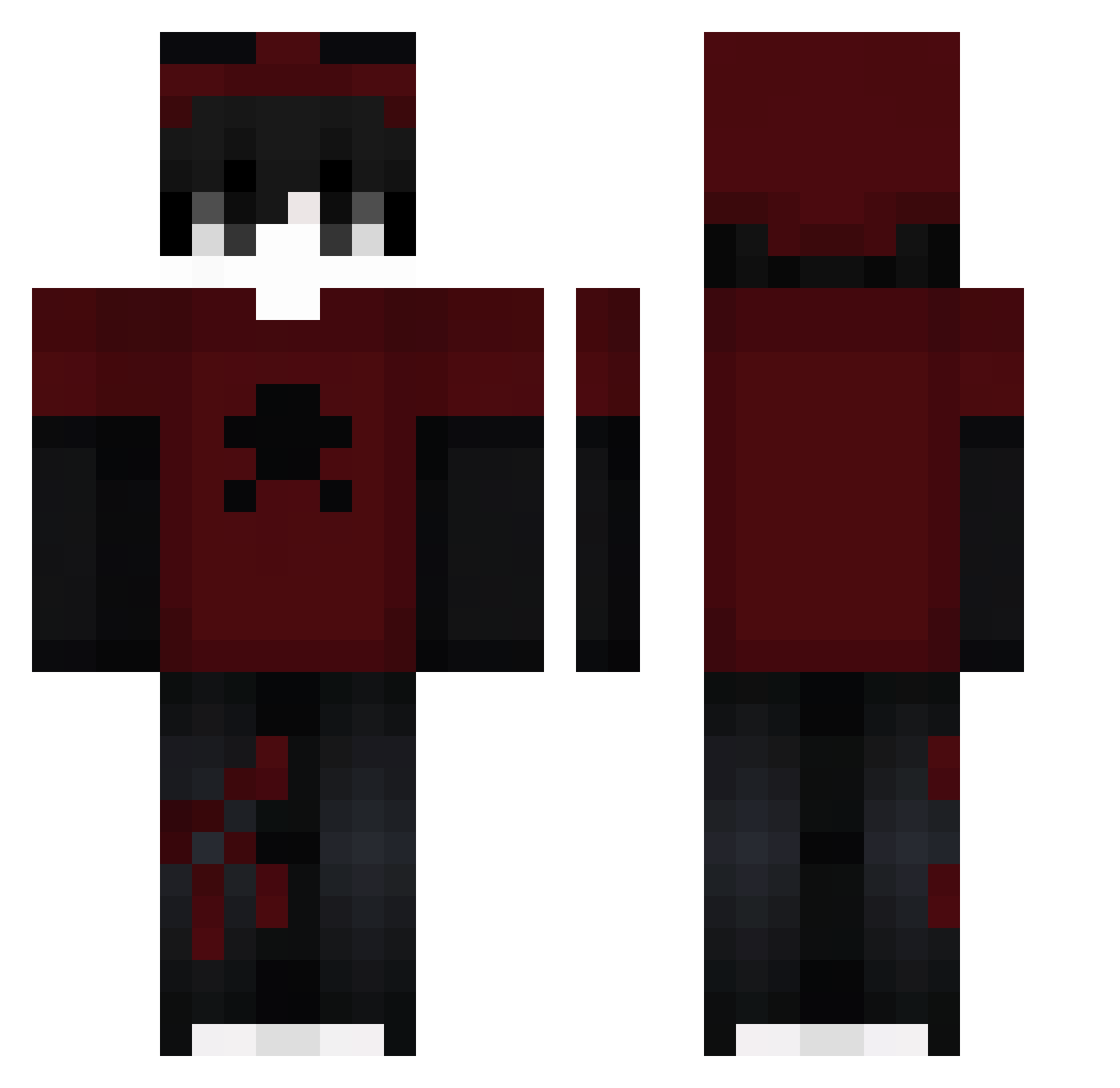 SanJuKyu Minecraft skin, front and back view