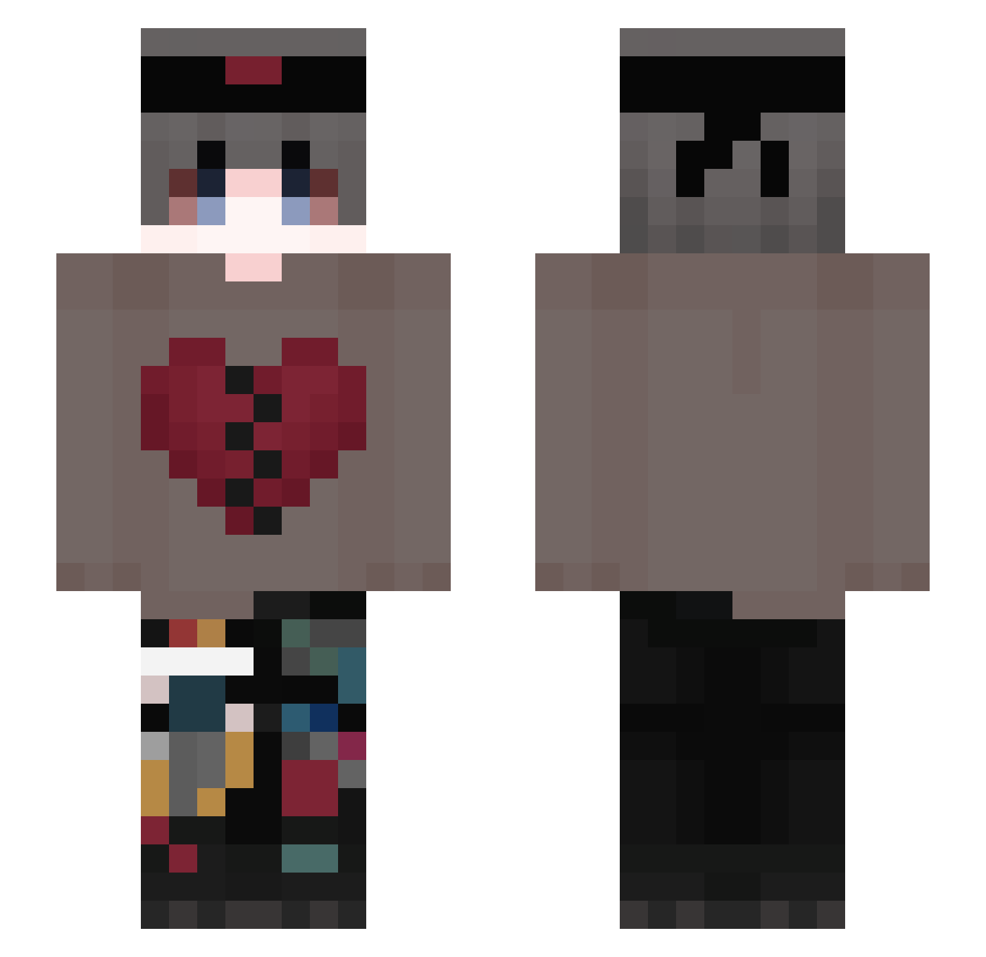 pozp_ Minecraft skin, front and back view