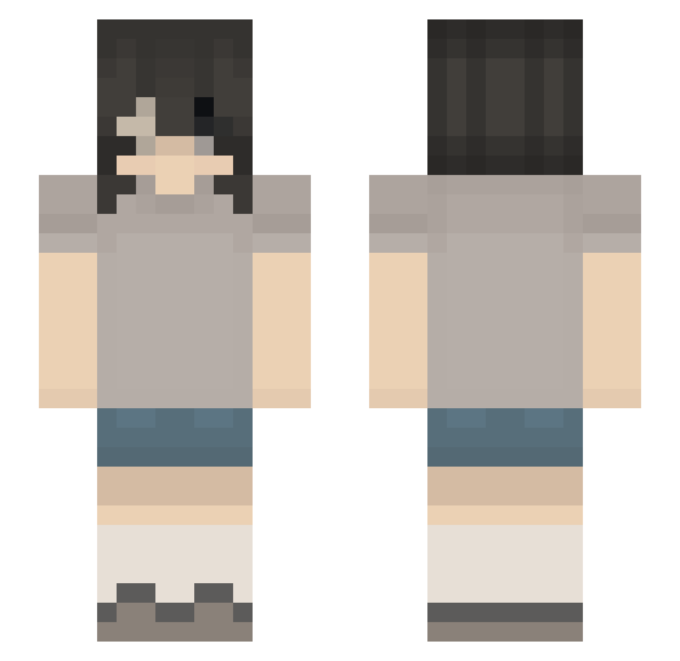 onewheatmike Minecraft skin, front and back view