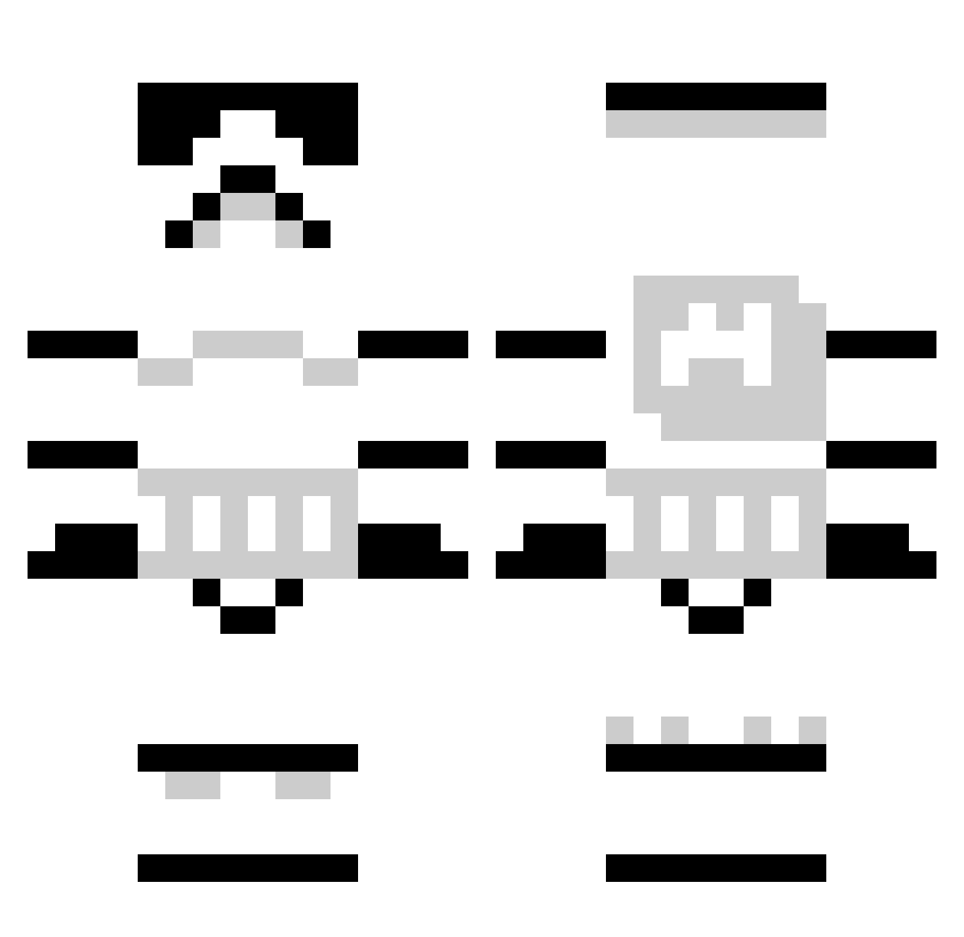 Eggops Minecraft skin, front and back view