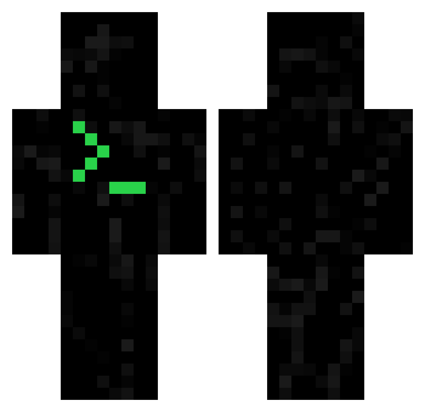 ArkKet Minecraft skin, front and back view