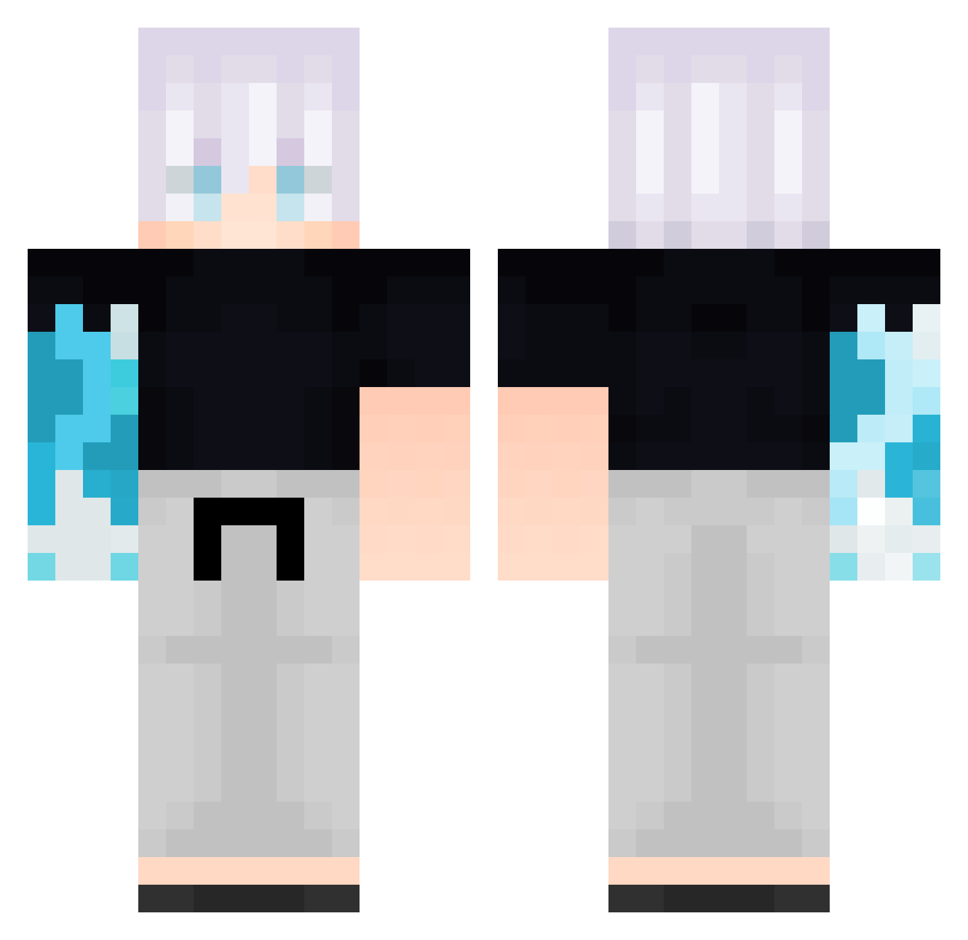yago914 Minecraft skin, front and back view