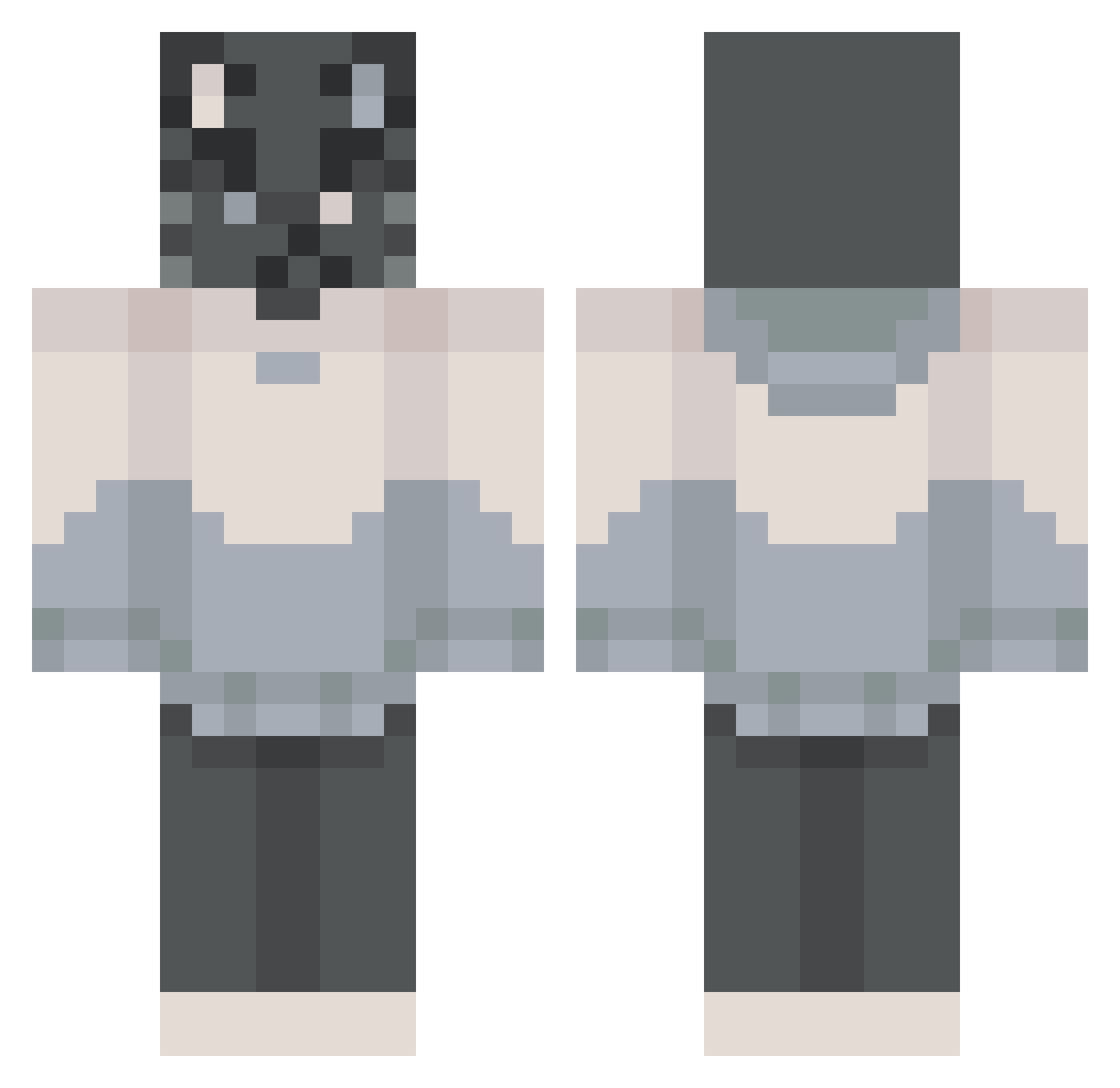 el4s Minecraft skin, front and back view
