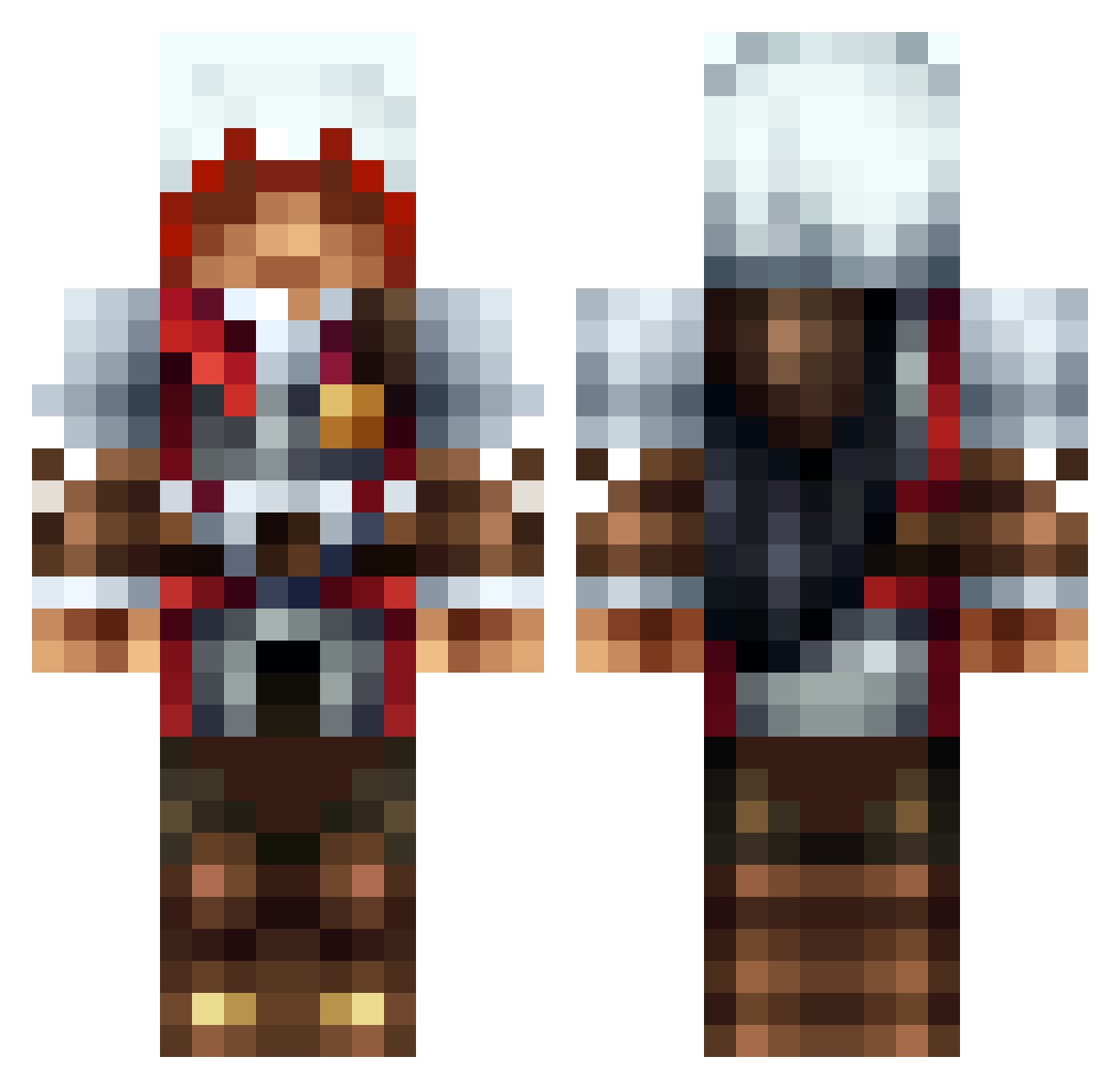 Easease Minecraft skin, front and back view