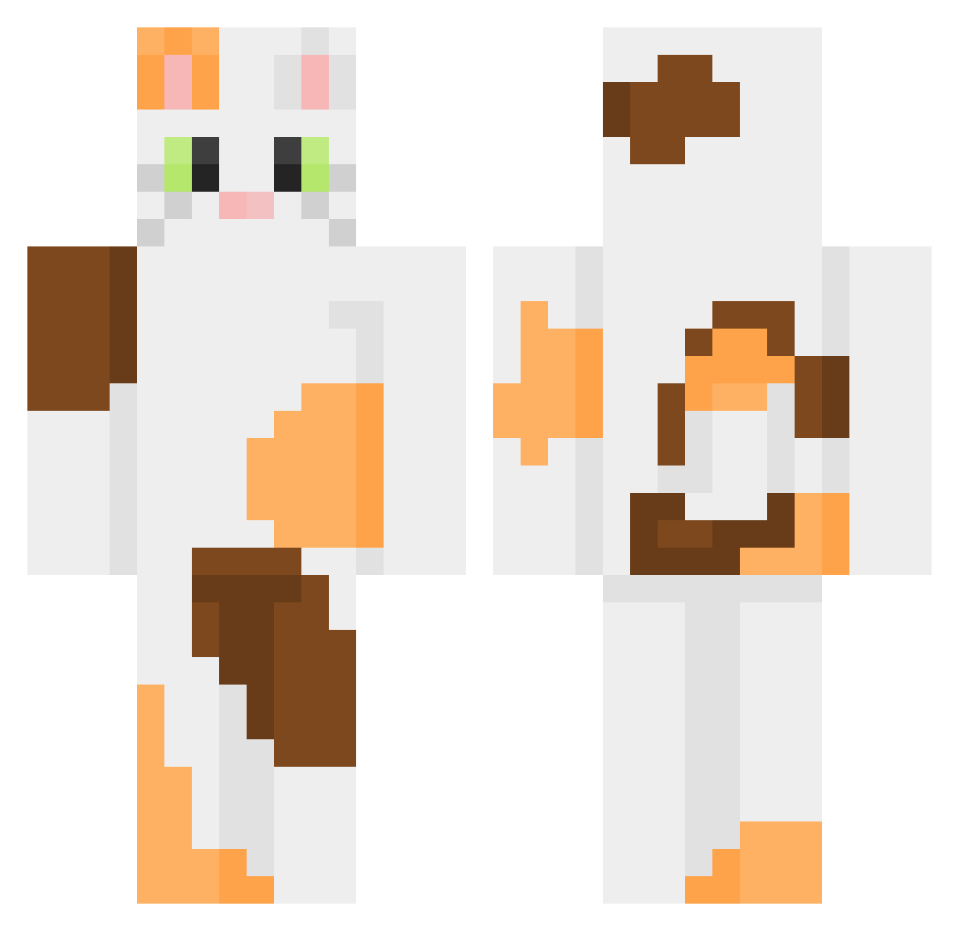 Zenith5559 Minecraft skin, front and back view