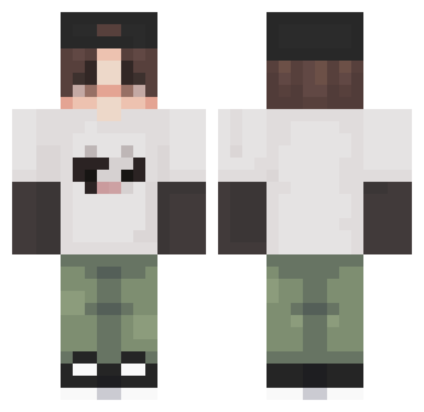 zzMattzz_2012 Minecraft skin, front and back view