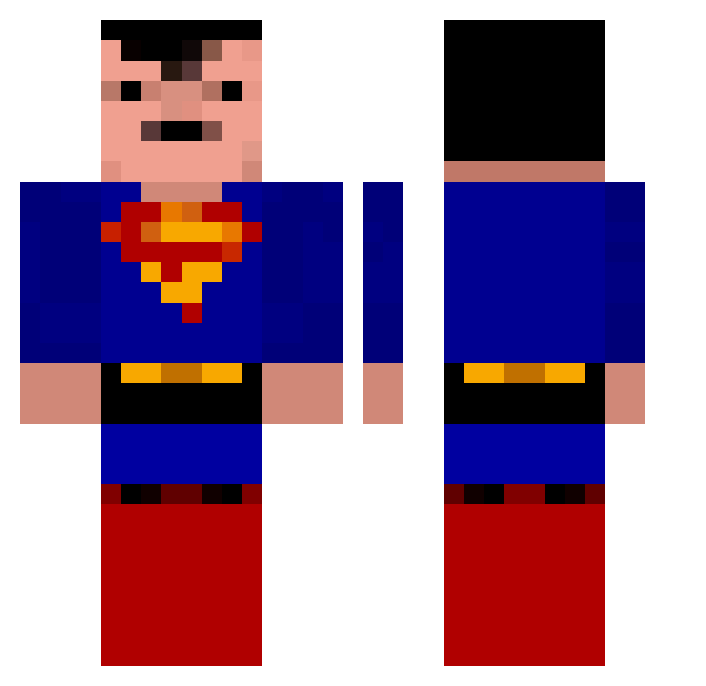 coziql Minecraft skin, front and back view