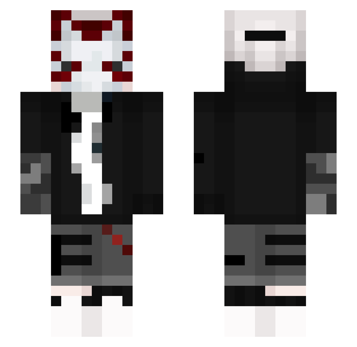 Bakugaann Minecraft skin, front and back view