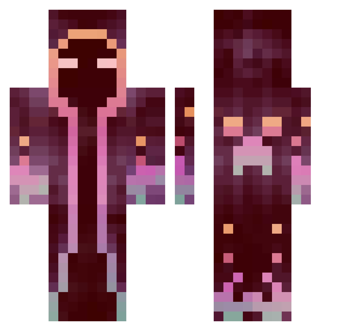 seikox19 Minecraft skin, front and back view