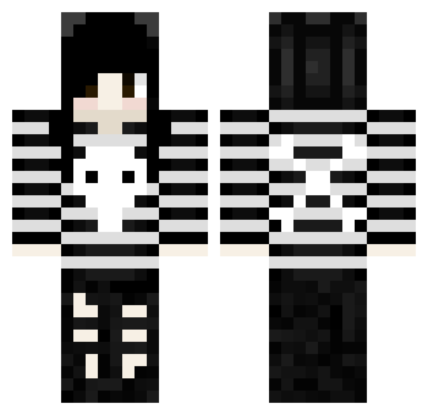 Sitahais Minecraft skin, front and back view